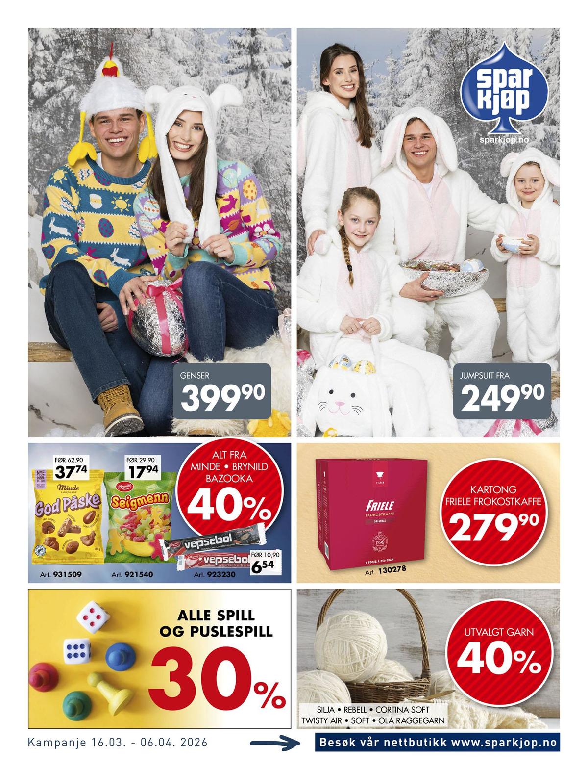 Se Sparkjøp kundeavis for uge 13 på Tilbudsuken.no. Se gode tilbud på mange varer. Les kundeavisen her! Side 1