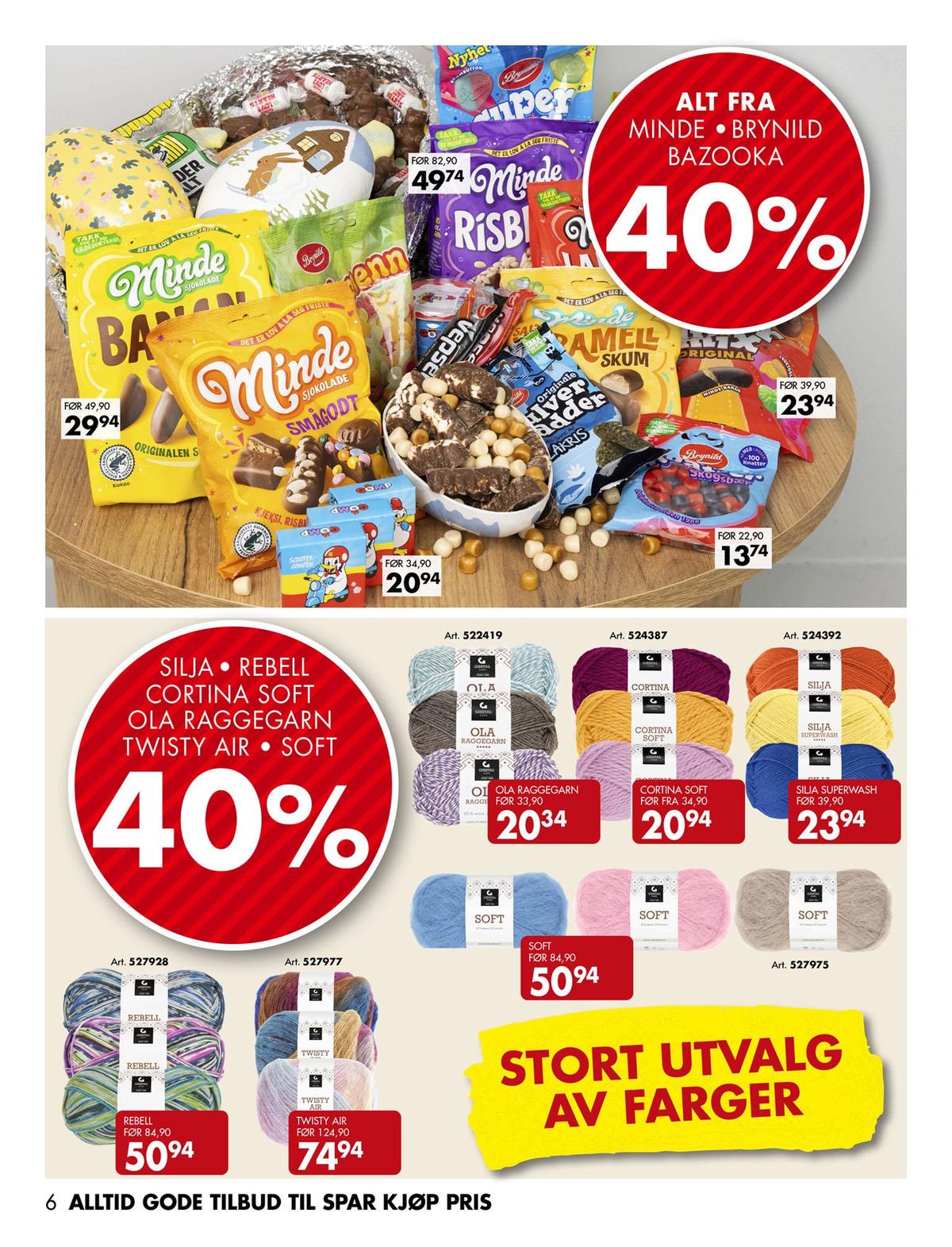 Se Sparkjøp kundeavis for uge 13 på Tilbudsuken.no. Se gode tilbud på mange varer. Les kundeavisen her! Side 6