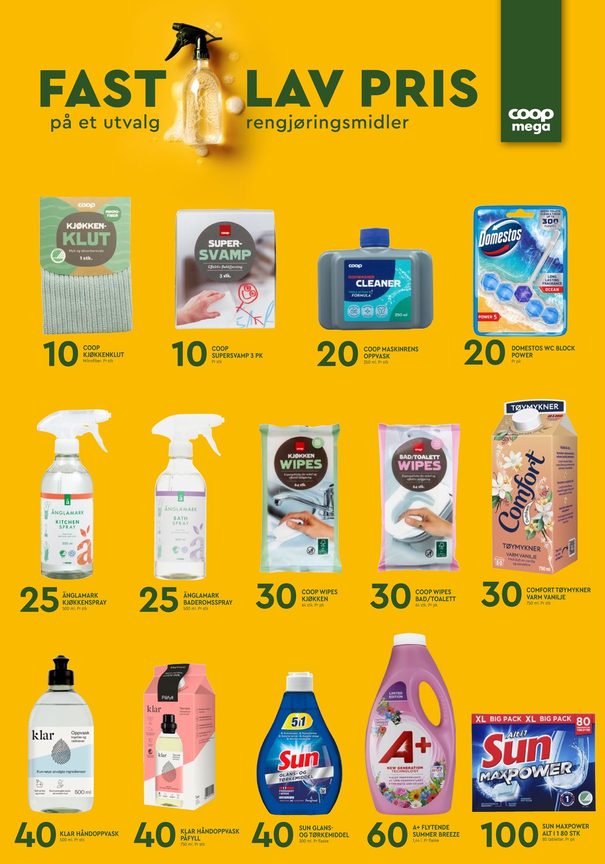 Se Coop Mega kundeavis for uke 14 på Tilbudsuken.no. Se gode tilbud på mange varer, f.eks. klut coop eller svamp coop. Les kundeavisen her! Side 15