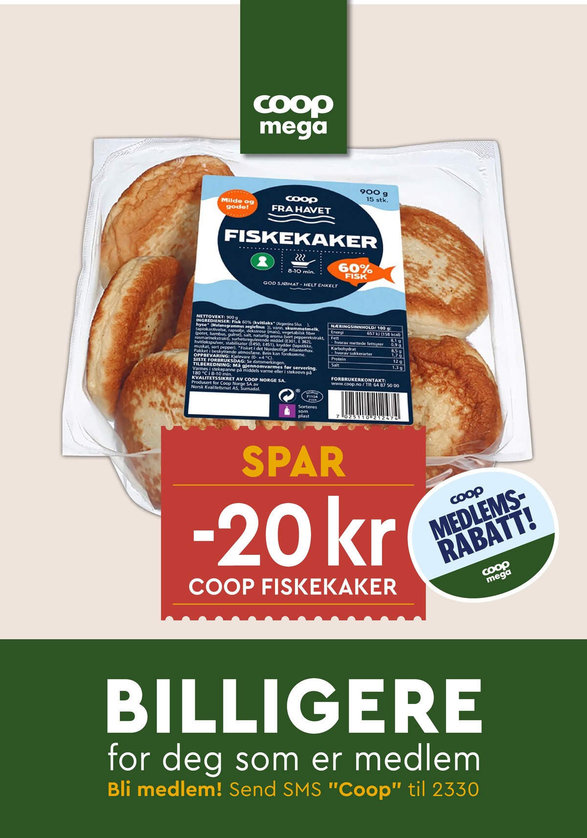 Se Coop Mega kundeavis for uke 14 på Tilbudsuken.no. Se gode tilbud på mange varer, f.eks. fiskekaker coop eller andre varer. Les kundeavisen her! Side 29