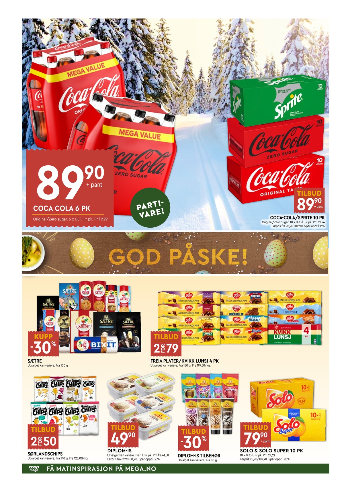 Se Coop Mega kundeavis for uke 14 på Tilbudsuken.no. Se gode tilbud på mange varer, f.eks. coca cola zero 6 pk. coca-cola zero eller coca cola 6 pk. coca-cola. Les kundeavisen her! Side 6