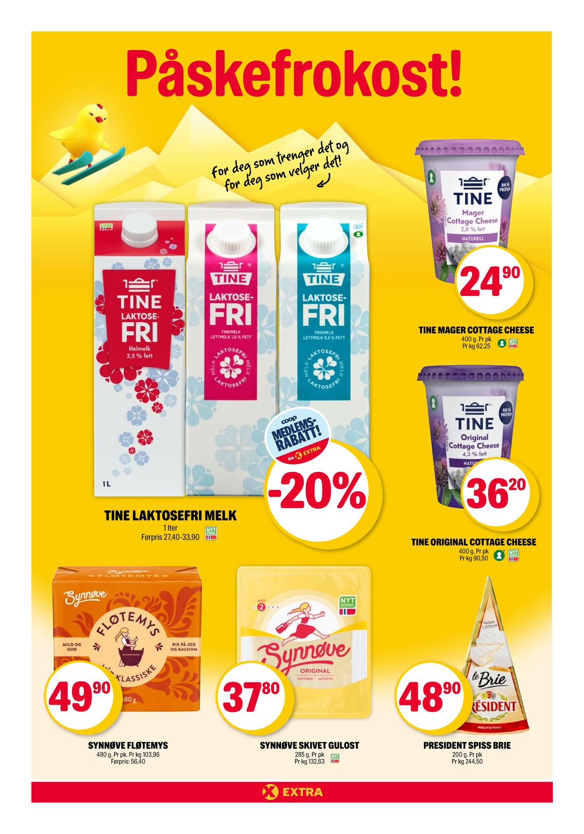 Se Coop Extra kundeavis for uke 14 på Tilbudsuken.no. Se gode tilbud på mange varer, f.eks. cottage cheese mager 2,0% tine eller cottage cheese original 4,3% tine. Les kundeavisen her! Side 12