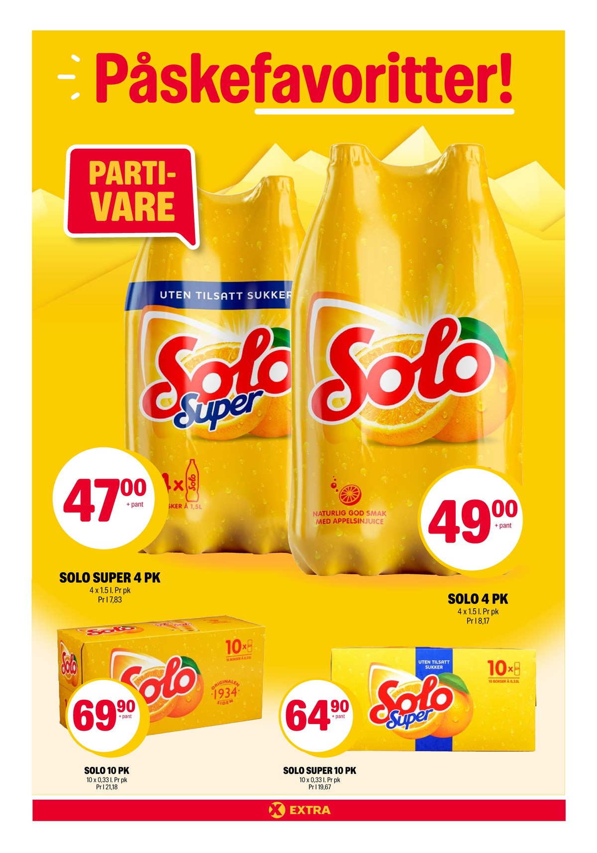 Se Coop Extra kundeavis for uke 14 på Tilbudsuken.no. Se gode tilbud på mange varer, f.eks. solo super 4 pk. solo super eller solo 4 pk. solo super. Les kundeavisen her! Side 4
