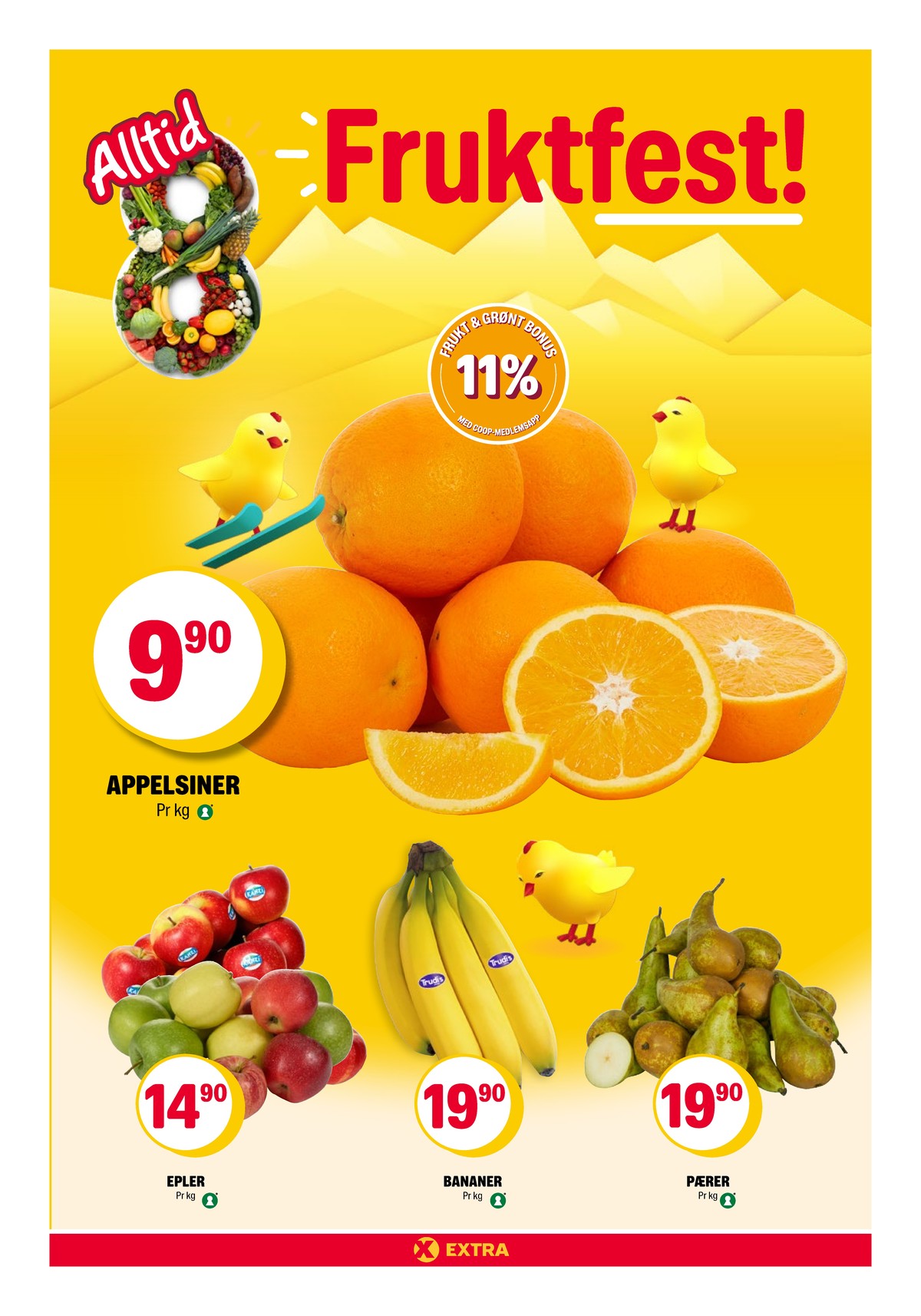 Se Coop Extra kundeavis for uke 14 på Tilbudsuken.no. Se gode tilbud på mange varer, f.eks. appelsiner ukjent eller epler ukjent. Les kundeavisen her! Side 10