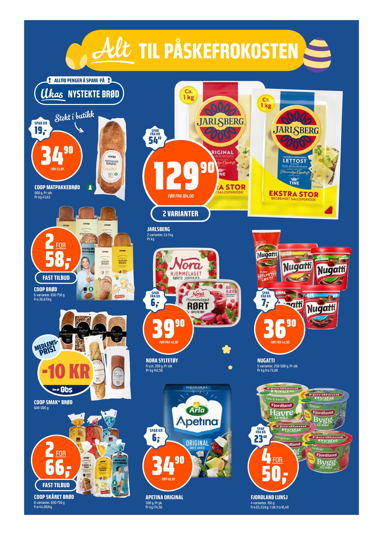 Se Coop Obs kundeavis for uke 14 på Tilbudsuken.no. Se gode tilbud på mange varer, f.eks. brød coop eller skæreost jarlsberg. Les kundeavisen her! Side 4