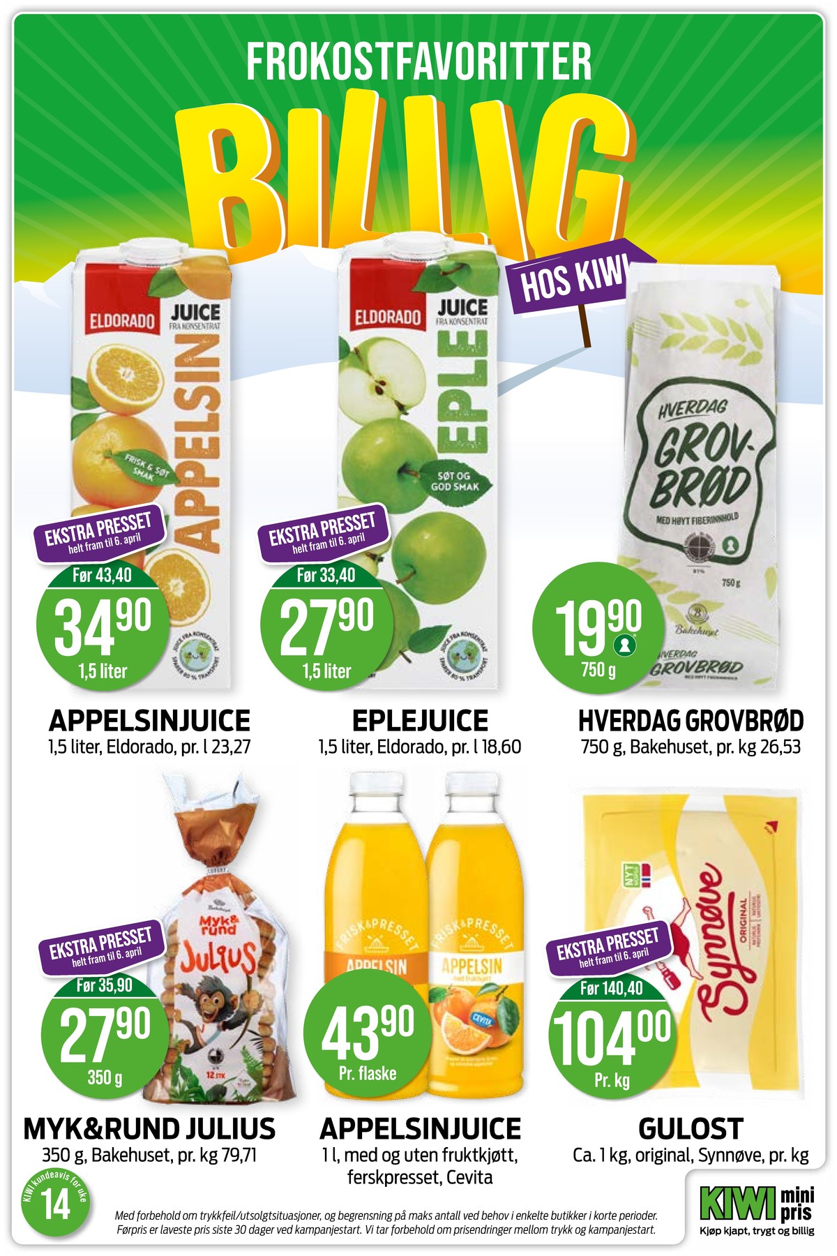 Se Kiwi kundeavis for uge 14 på Tilbudsuken.no. Se gode tilbud på mange varer. Les kundeavisen her! Side 11