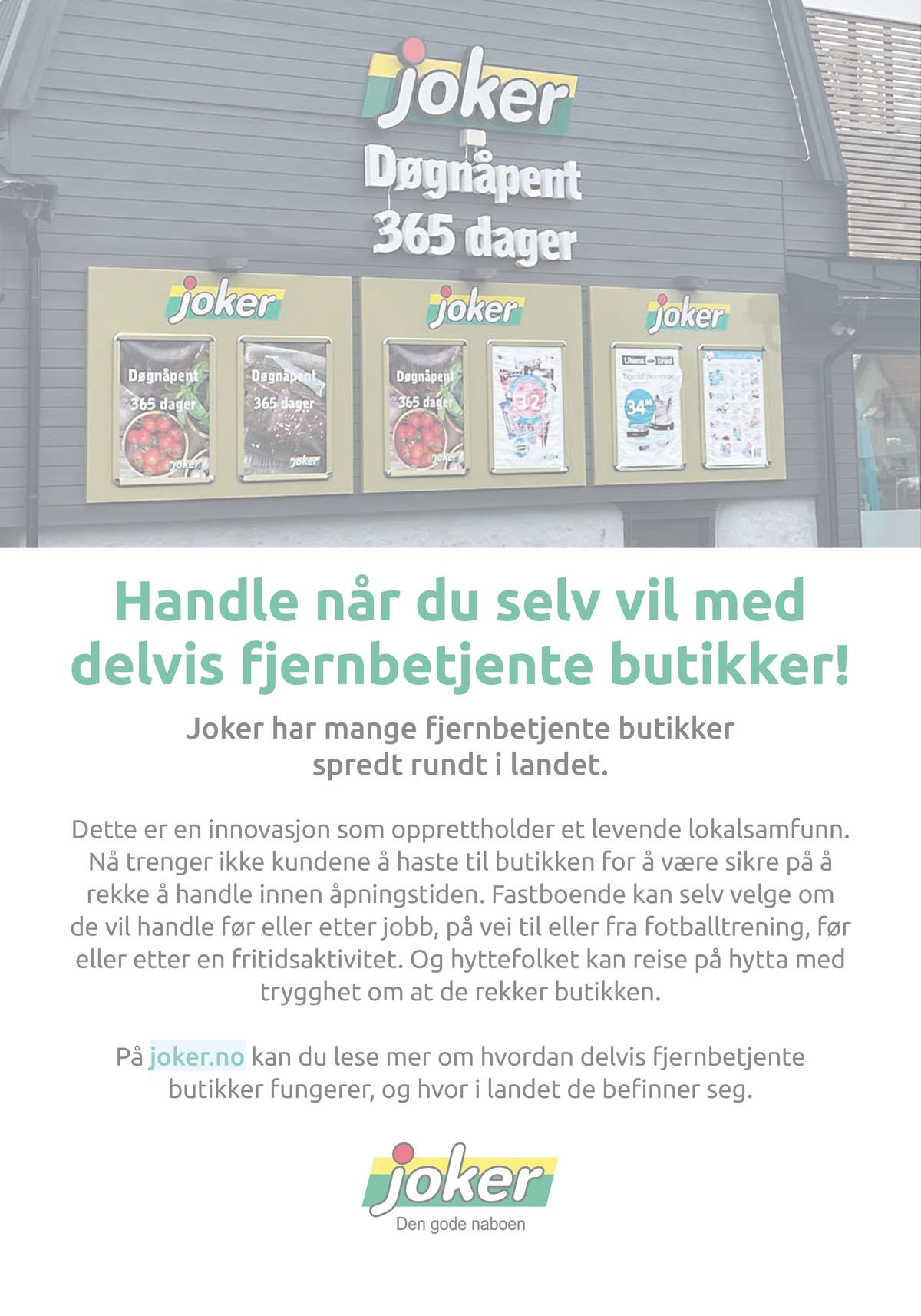 Se Joker kundeavis for uge 14 på Tilbudsuken.no. Se gode tilbud på mange varer. Les kundeavisen her! Side 32