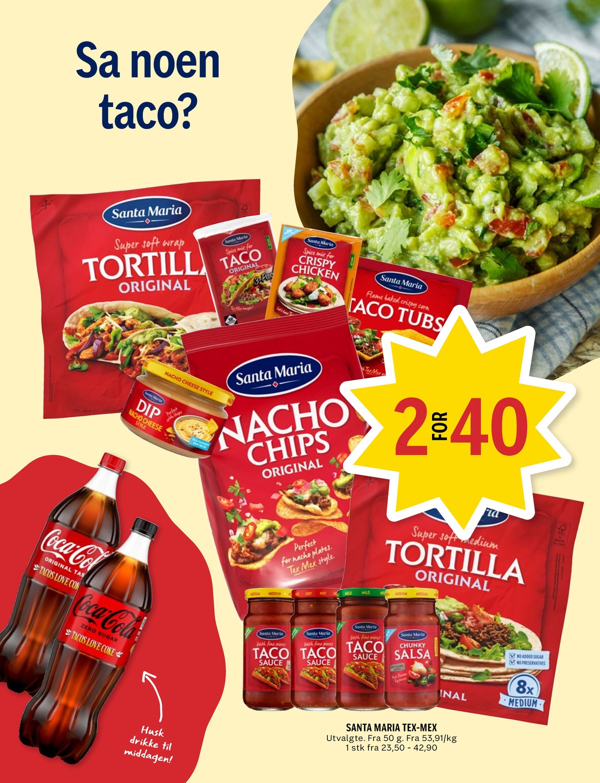 Se Coop Prix kundeavis for uke 14 på Tilbudsuken.no. Se gode tilbud på mange varer, f.eks. nachoschips santa maria eller tortillachips santa maria. Les kundeavisen her! Side 4