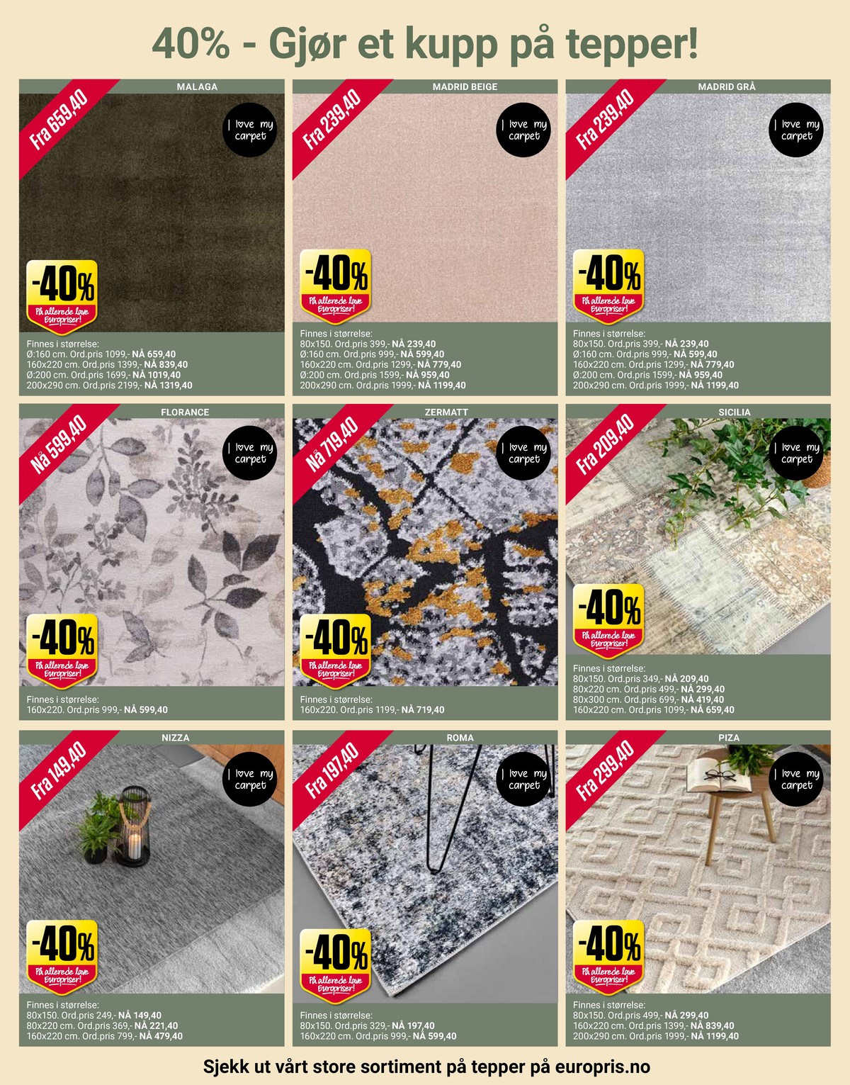 Se Europris kundeavis for uke 14 på Tilbudsuken.no. Se gode tilbud på mange varer, f.eks. teppe home eller teppe home. Les kundeavisen her! Side 11