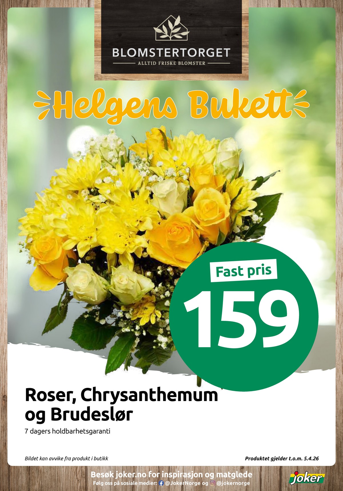 Se Joker kundeavis for uke 14 på Tilbudsuken.no. Se gode tilbud på mange varer, f.eks. bukett ukjent eller andre varer. Les kundeavisen her! Side 12