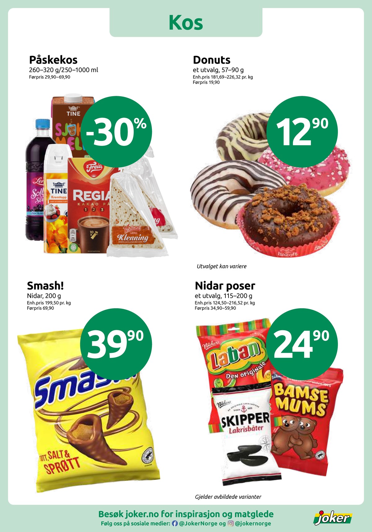 Se Joker kundeavis for uke 14 på Tilbudsuken.no. Se gode tilbud på mange varer, f.eks. solbærsaft lerum eller kremtopp tine. Les kundeavisen her! Side 8