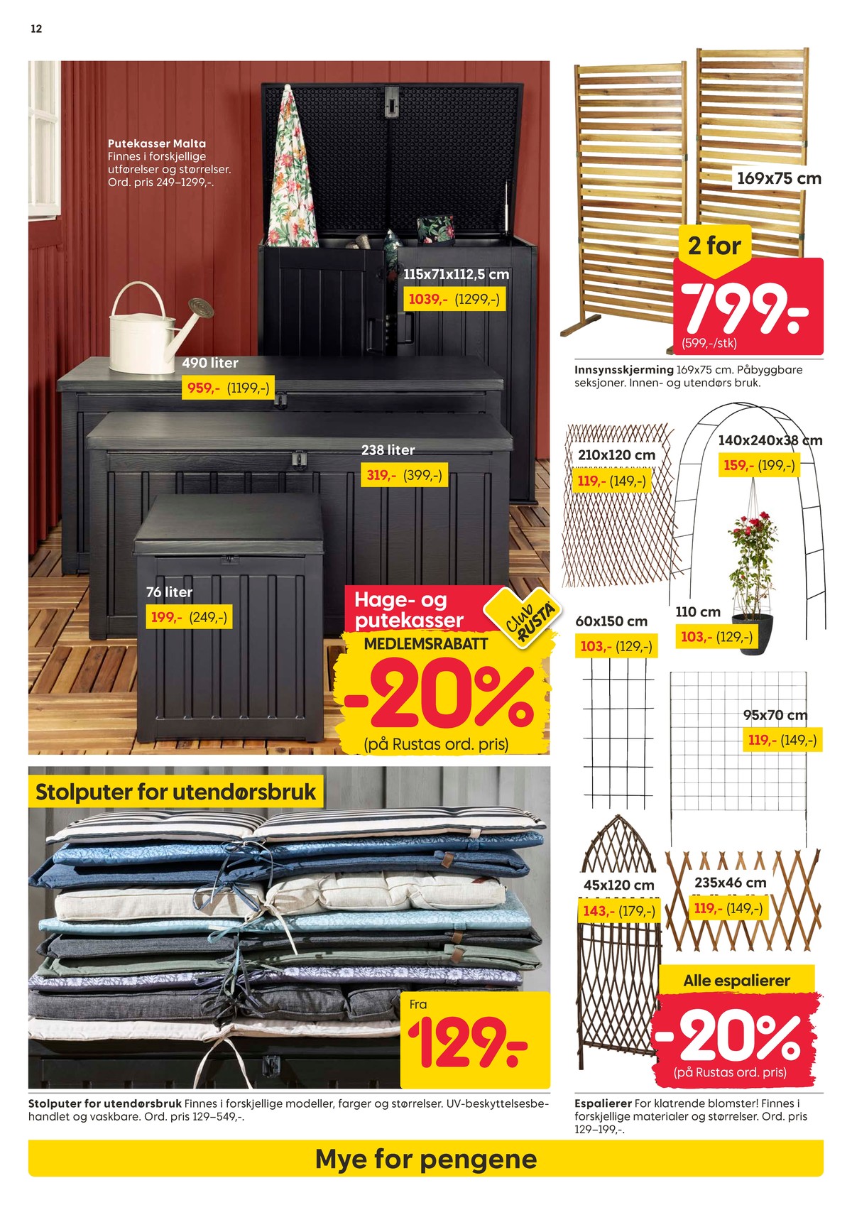 Se Rusta kundeavis for uke 14 på Tilbudsuken.no. Se gode tilbud på mange varer, f.eks. putekasse ukjent eller putekasse ukjent. Les kundeavisen her! Side 12