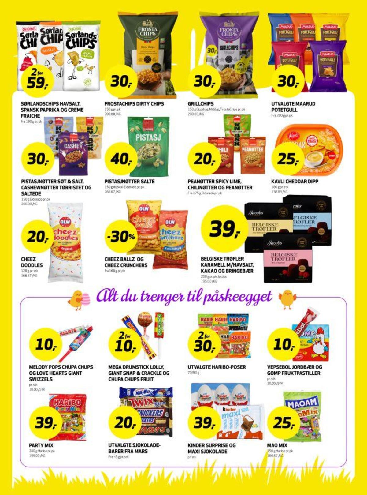 Se Bunnpris kundeavis for uke 14 på Tilbudsuken.no. Se gode tilbud på mange varer, f.eks. chips havsalt original eller chips spansk paprika original. Les kundeavisen her! Side 22