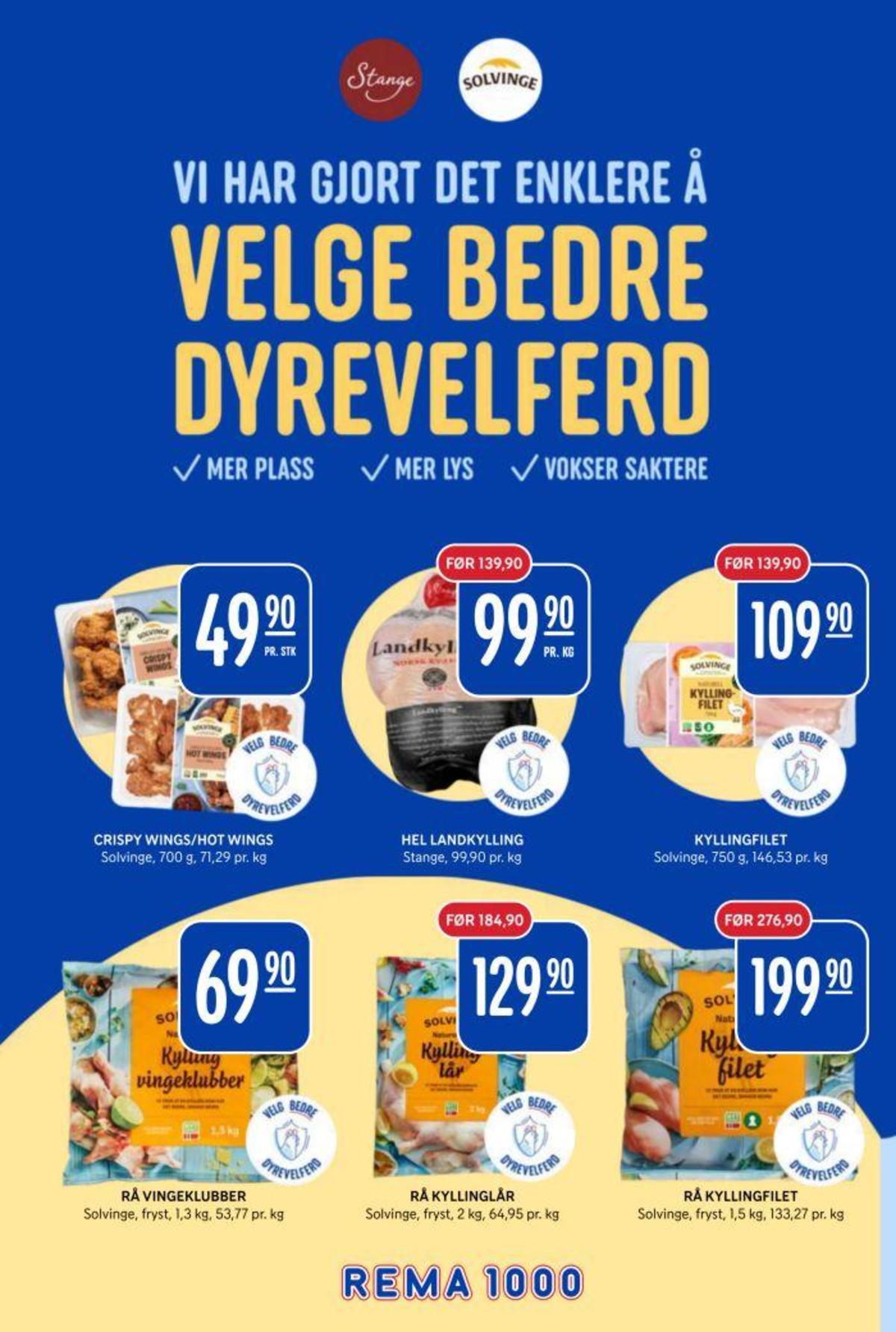 Se Rema 1000 kundeavis for uke 14 på Tilbudsuken.no. Se gode tilbud på mange varer, f.eks. kyllingvinger solvinge eller kyllingvinger solvinge. Les kundeavisen her! Side 24