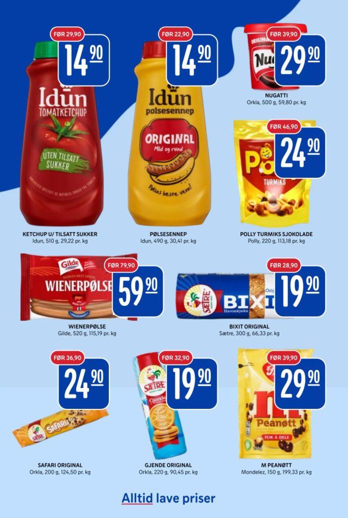 Se Rema 1000 kundeavis for uke 14 på Tilbudsuken.no. Se gode tilbud på mange varer, f.eks. ketchup idun eller pølsesennep idun. Les kundeavisen her! Side 8