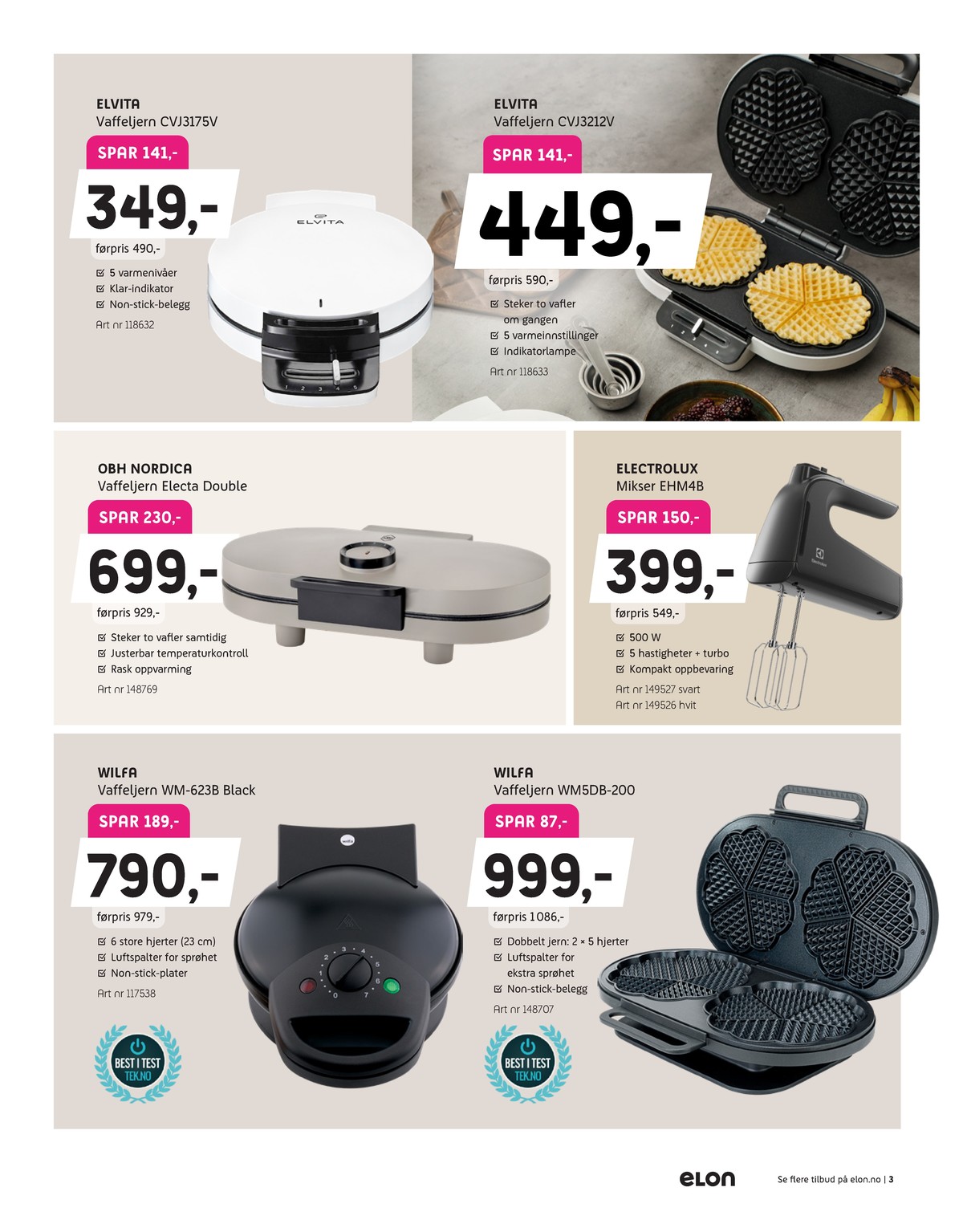 Se Elon kundeavis for uge 14 på Tilbudsuken.no. Se gode tilbud på mange varer. Les kundeavisen her! Side 3