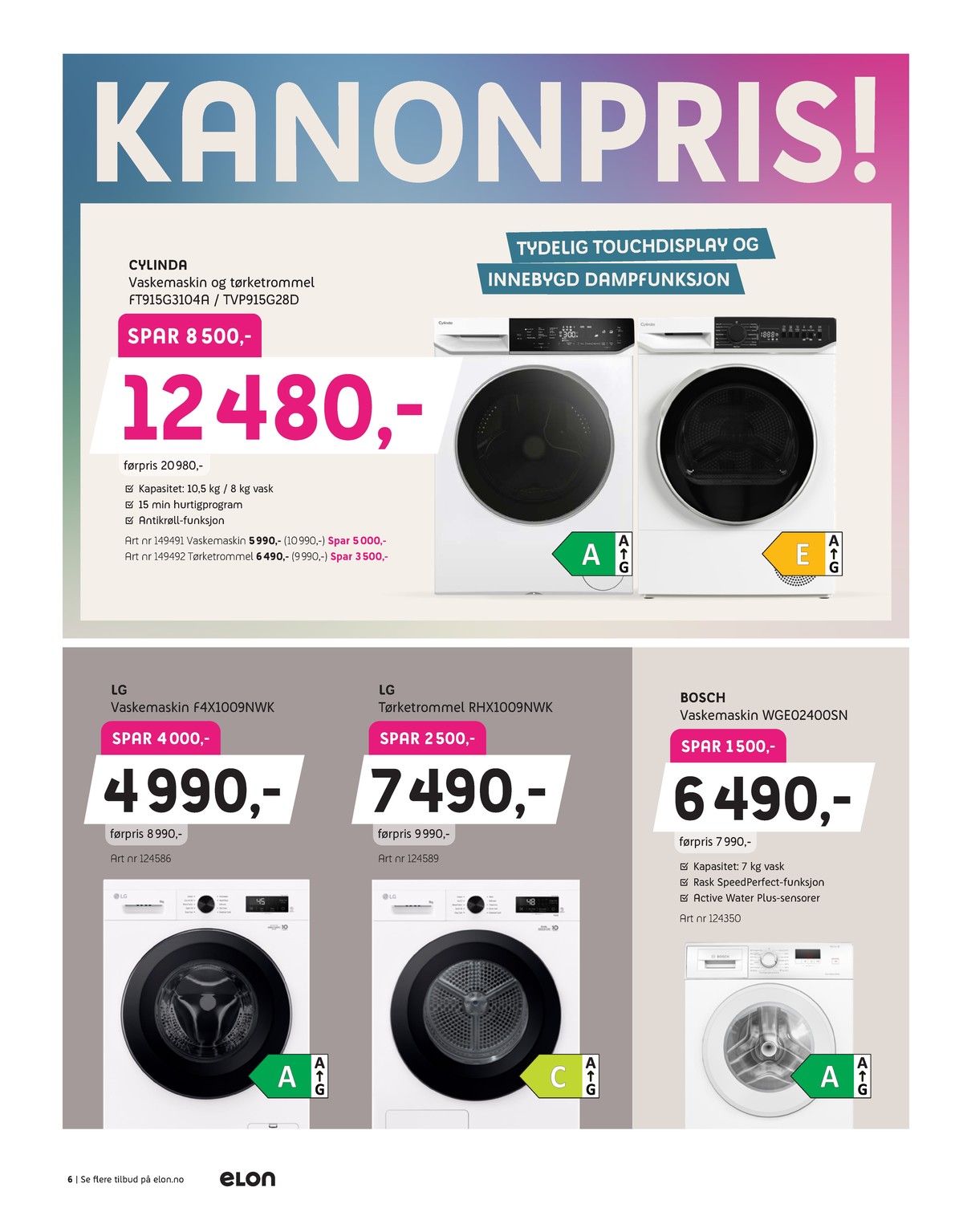 Se Elon kundeavis for uge 14 på Tilbudsuken.no. Se gode tilbud på mange varer. Les kundeavisen her! Side 6