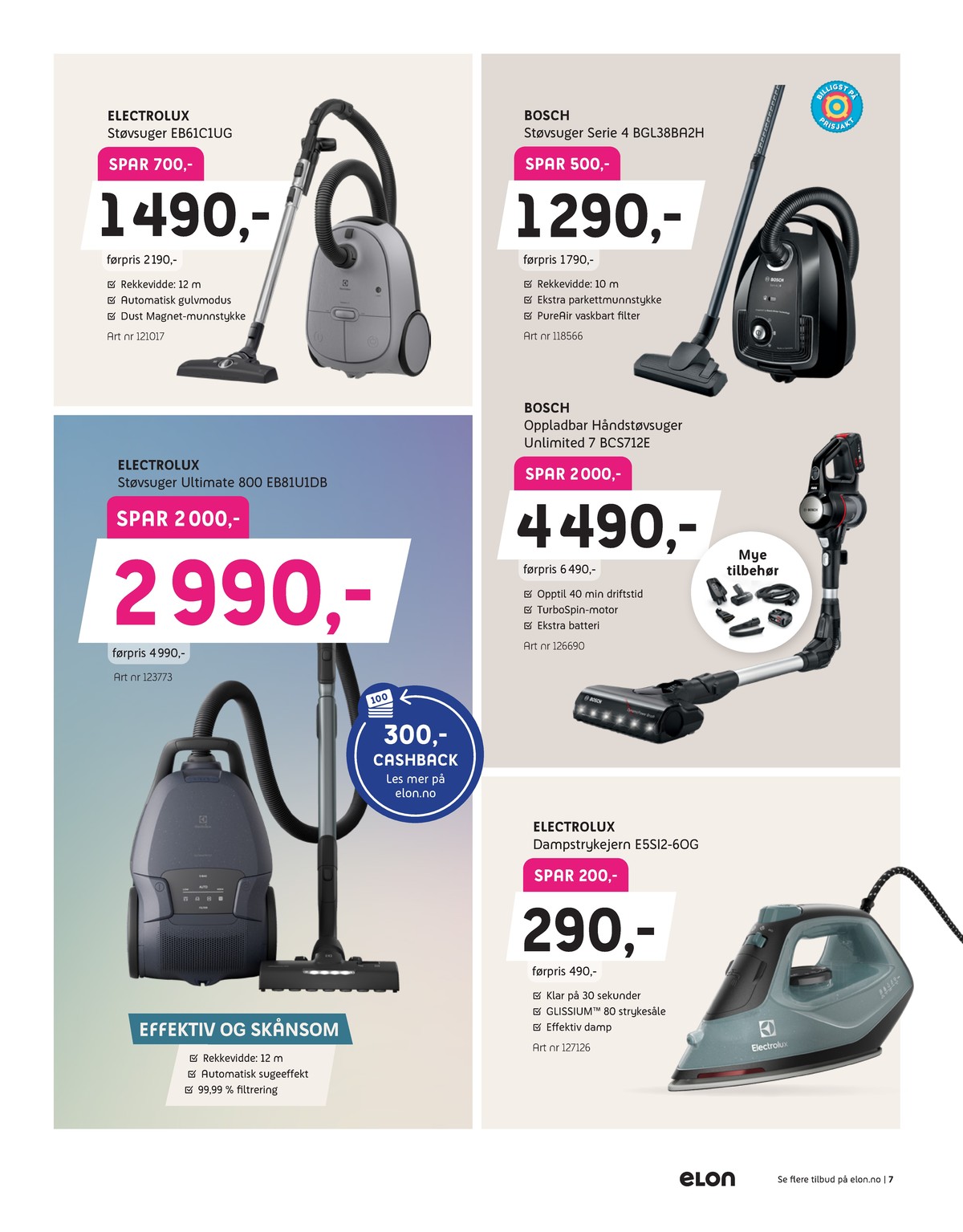 Se Elon kundeavis for uge 14 på Tilbudsuken.no. Se gode tilbud på mange varer. Les kundeavisen her! Side 7