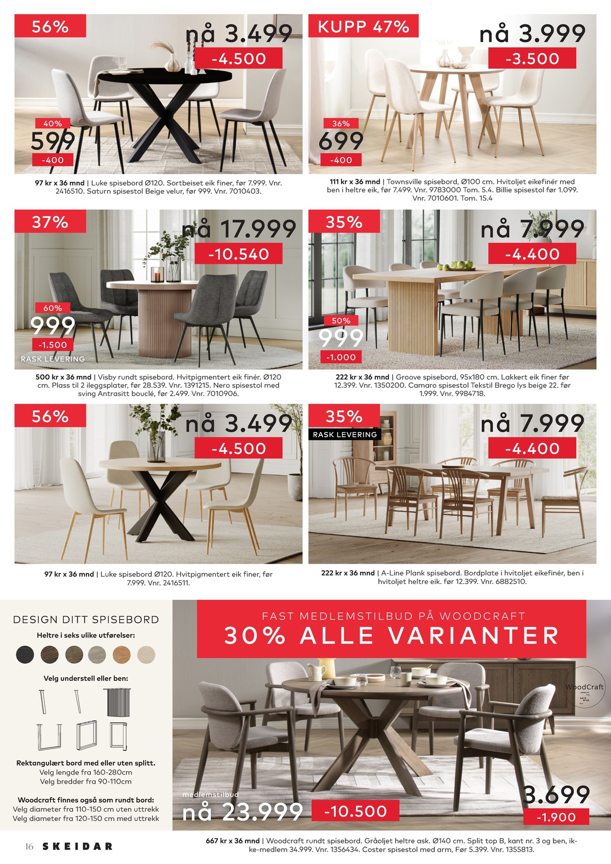 Se Skeidar kundeavis for uge 15 på Tilbudsuken.no. Se gode tilbud på mange varer. Les kundeavisen her! Side 16