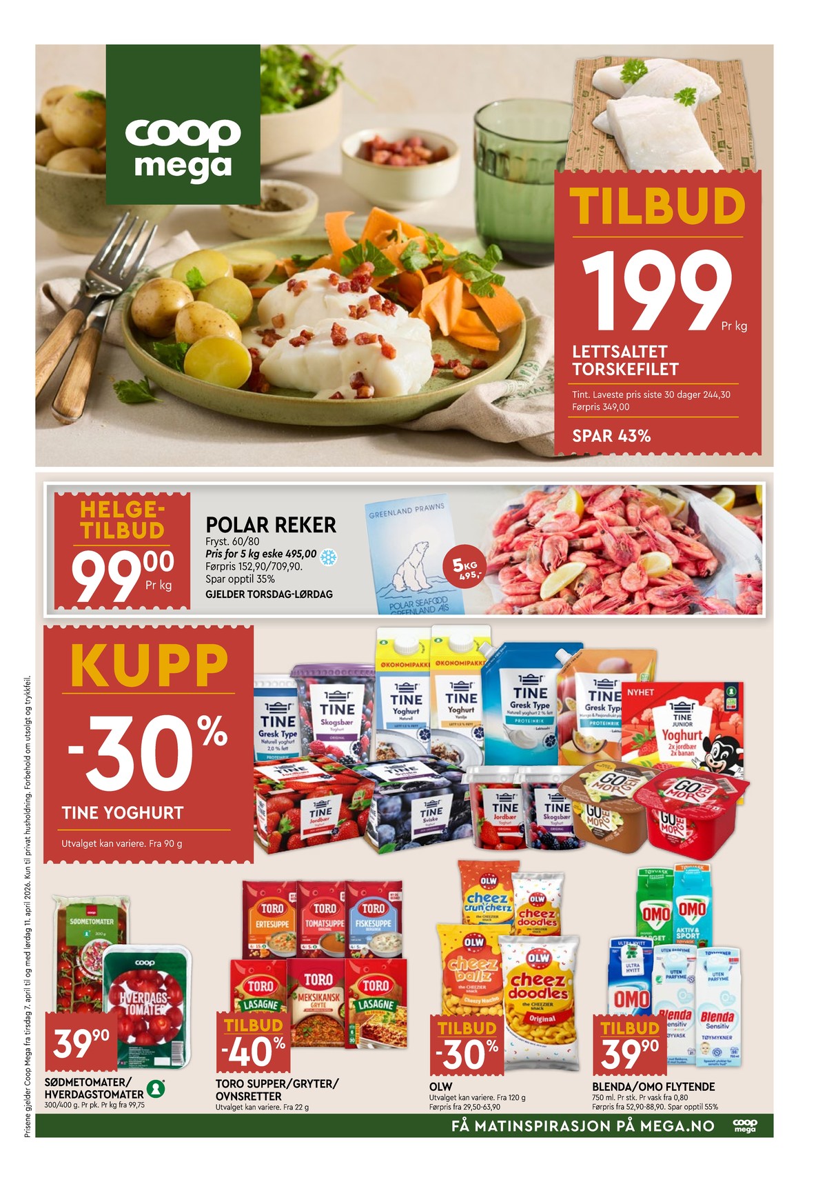 Se Coop Mega kundeavis for uge 15 på Tilbudsuken.no. Se gode tilbud på mange varer. Les kundeavisen her! Side 1