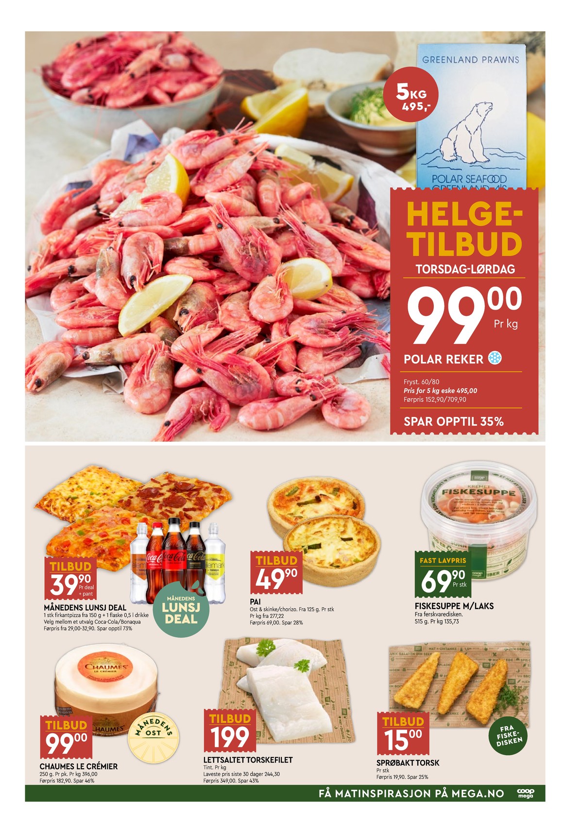 Se Coop Mega kundeavis for uge 15 på Tilbudsuken.no. Se gode tilbud på mange varer. Les kundeavisen her! Side 5