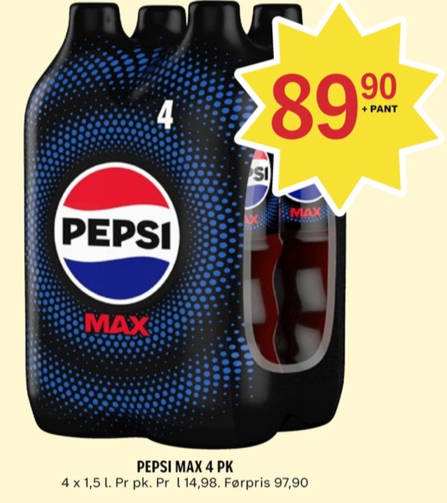 Pepsi Max, Pepsi Max 4 pk.