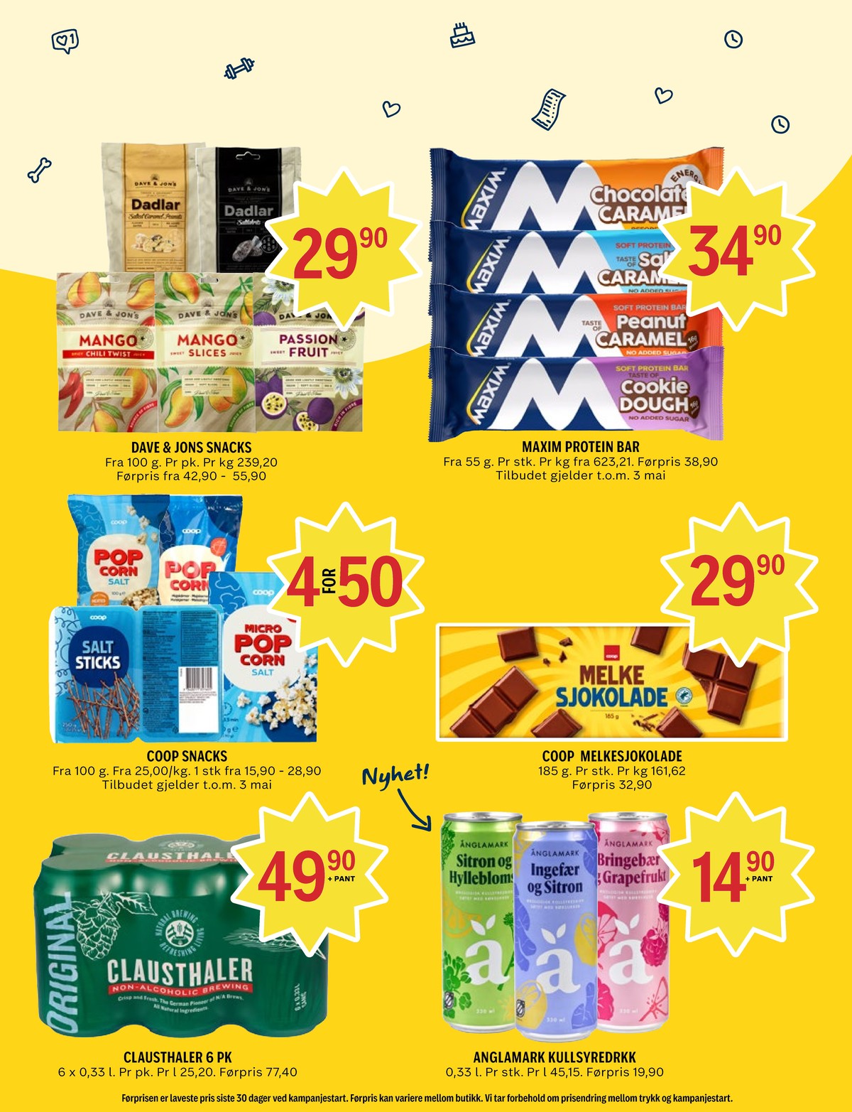 Se Coop Prix kundeavis for uke 15 på Tilbudsuken.no. Se gode tilbud på mange varer, f.eks. proteinbar maxim eller dadler dave & jon's. Les kundeavisen her! Side 12