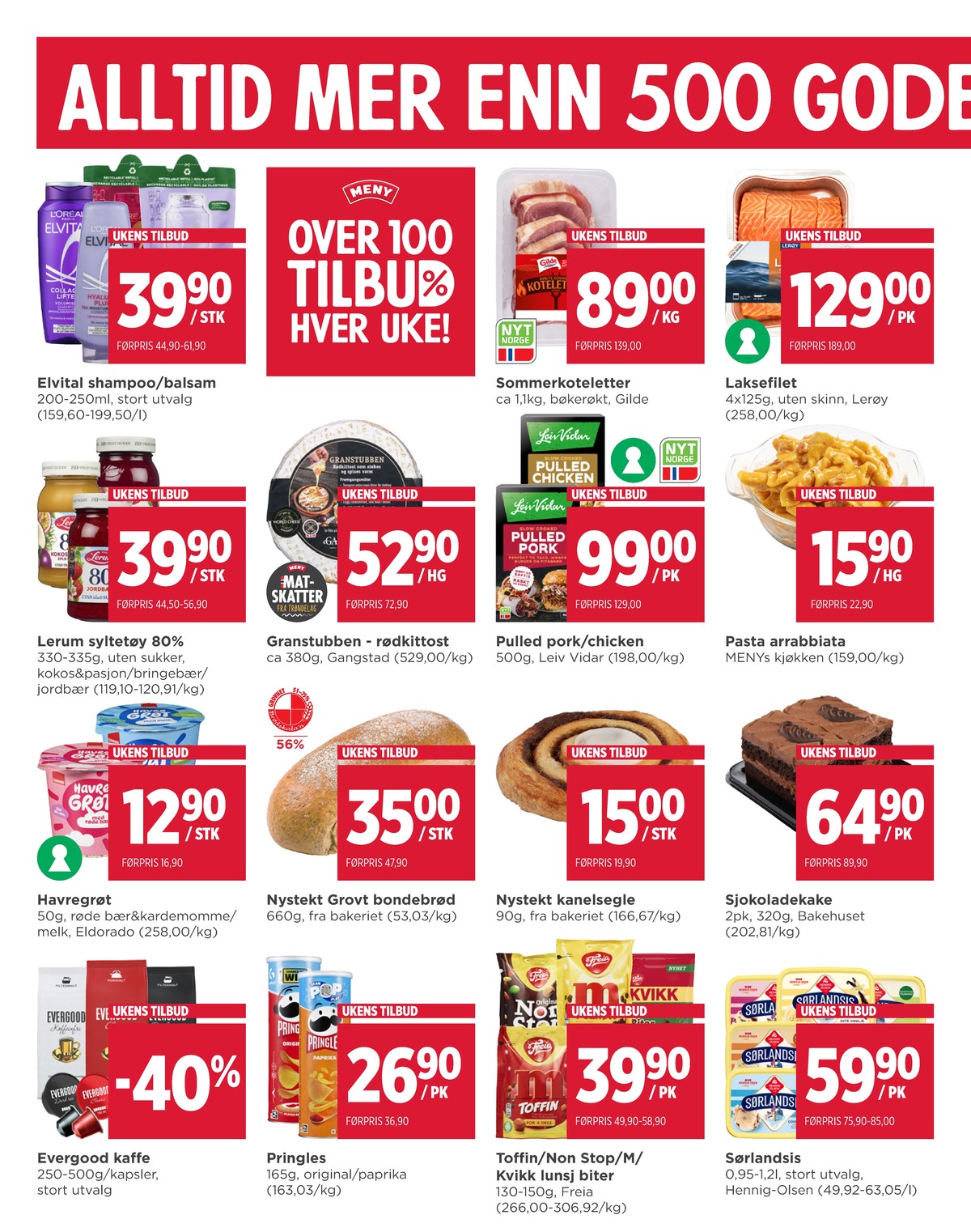 Se Meny kundeavis for uge 15 på Tilbudsuken.no. Se gode tilbud på mange varer. Les kundeavisen her! Side 6