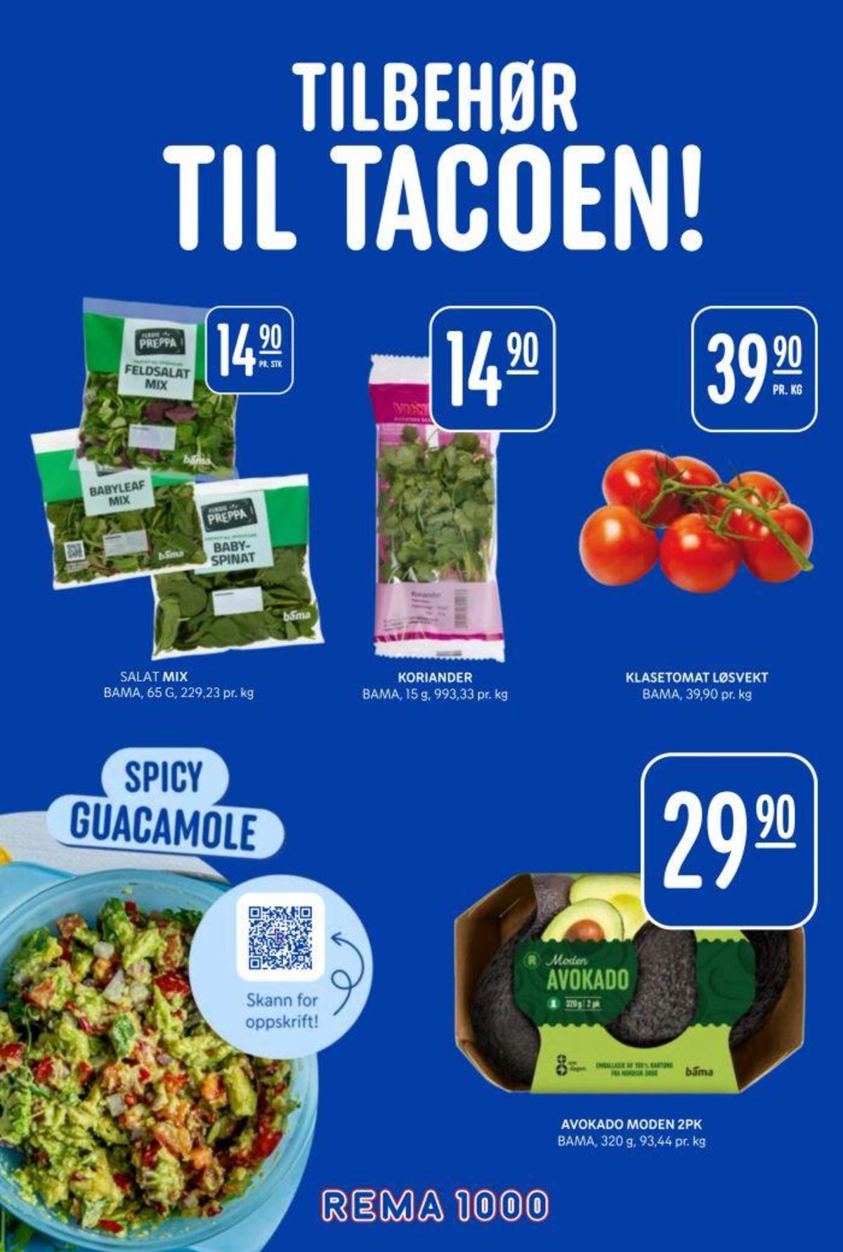 Se Rema 1000 kundeavis for uke 15 på Tilbudsuken.no. Se gode tilbud på mange varer, f.eks. koriander bama eller tomater bama. Les kundeavisen her! Side 12