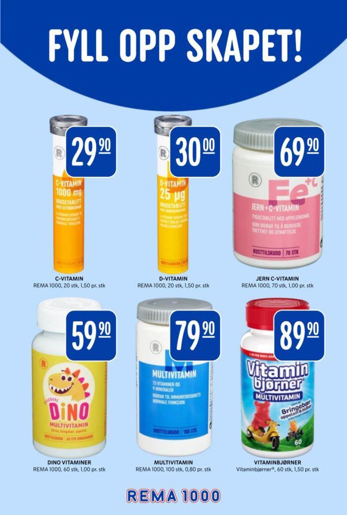 Se Rema 1000 kundeavis for uke 15 på Tilbudsuken.no. Se gode tilbud på mange varer, f.eks. vitamin rema 1000 eller vitamin rema 1000. Les kundeavisen her! Side 35