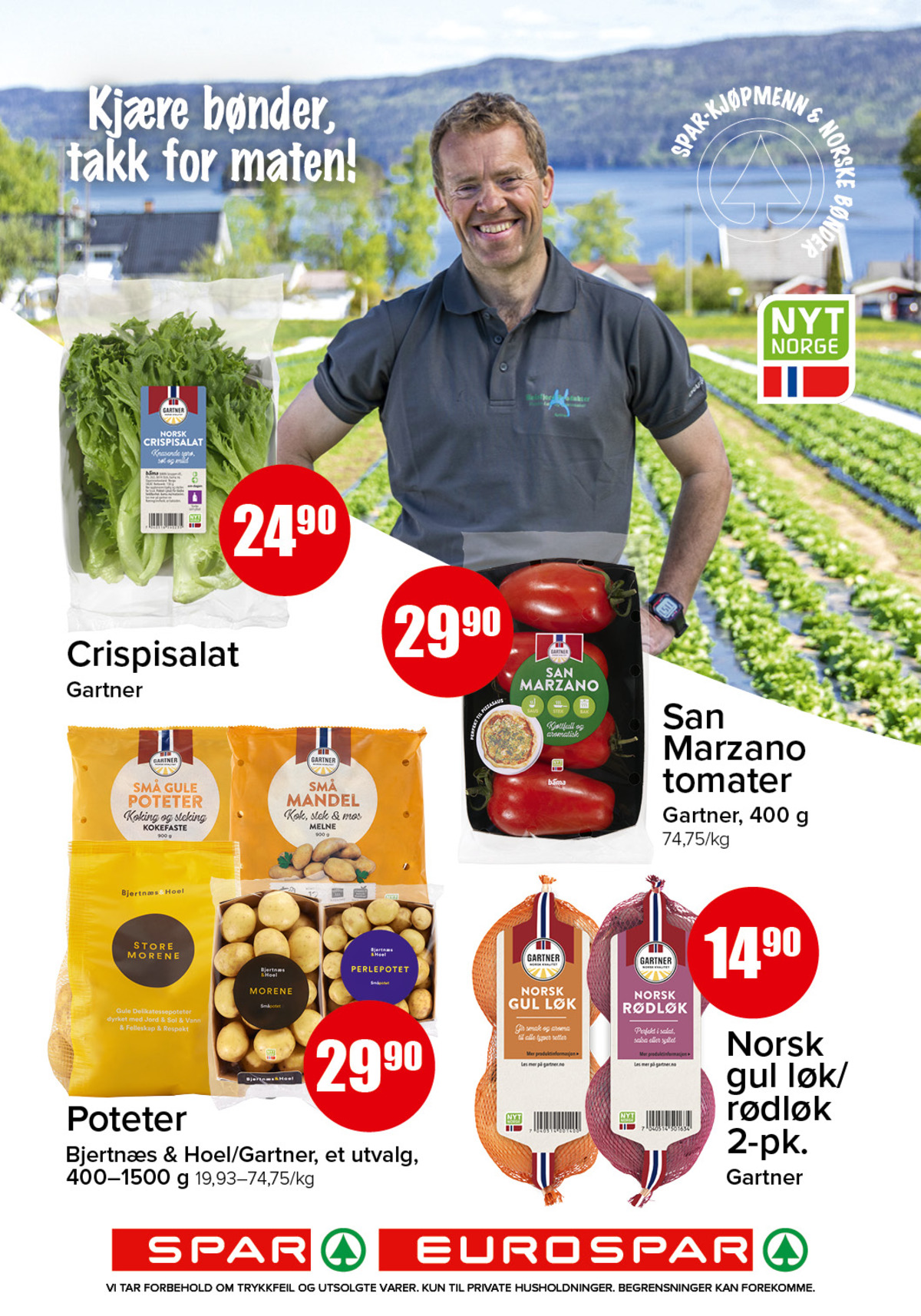 Se Spar - Eurospar kundeavis for uke 15 på Tilbudsuken.no. Se gode tilbud på mange varer, f.eks. salat gartner eller tomater gartner. Les kundeavisen her! Side 4