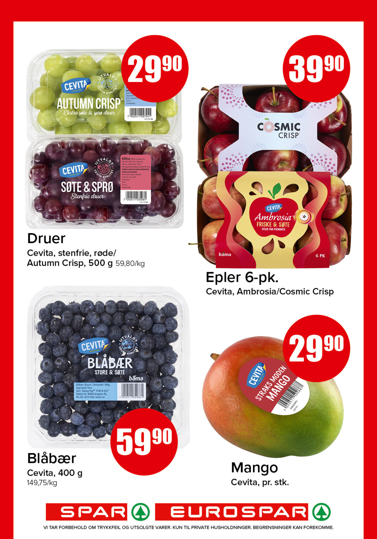 Se Spar - Eurospar kundeavis for uke 15 på Tilbudsuken.no. Se gode tilbud på mange varer, f.eks. druer cevita eller epler cevita. Les kundeavisen her! Side 5
