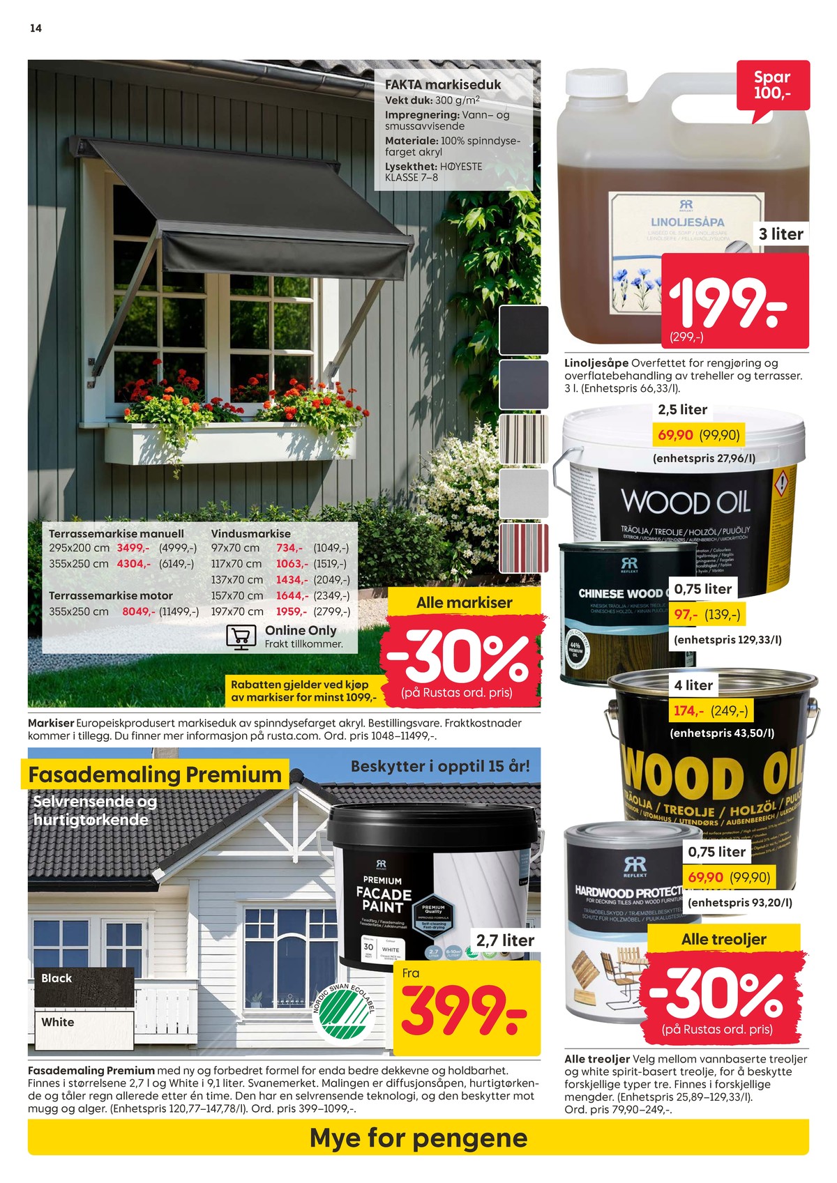 Se Rusta kundeavis for uke 15 på Tilbudsuken.no. Se gode tilbud på mange varer, f.eks. markise ukjent eller markise ukjent. Les kundeavisen her! Side 14