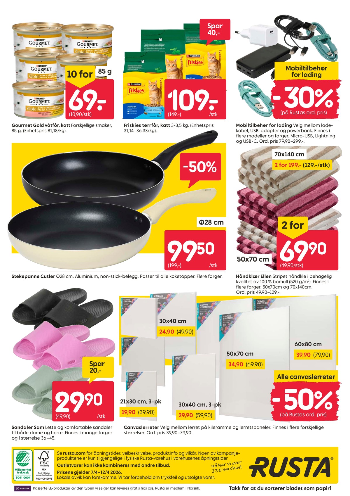 Se Rusta kundeavis for uke 15 på Tilbudsuken.no. Se gode tilbud på mange varer, f.eks. kattemat purina gourmet eller kattemat friskies. Les kundeavisen her! Side 16