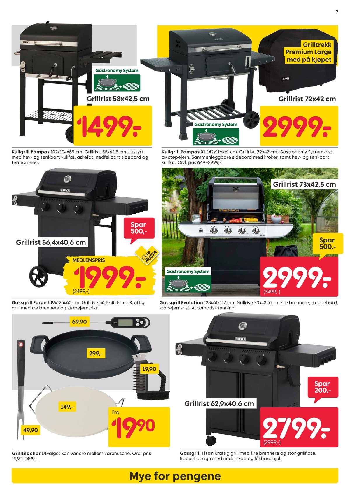 Se Rusta kundeavis for uke 15 på Tilbudsuken.no. Se gode tilbud på mange varer, f.eks. gassgrill ukjent eller pizzastein ukjent. Les kundeavisen her! Side 7