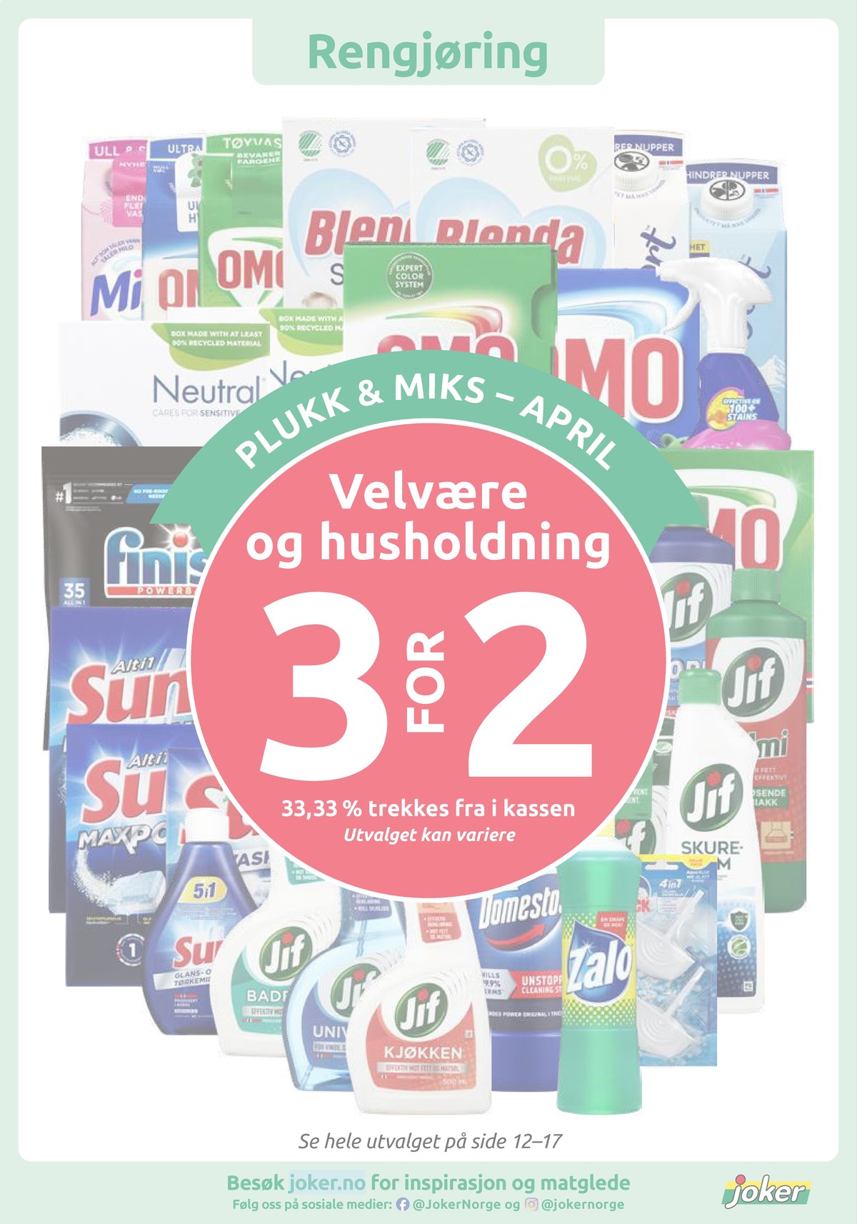 Se Joker kundeavis for uke 15 på Tilbudsuken.no. Se gode tilbud på mange varer, f.eks. rengjøringsmiddel jif eller wc rens domestos. Les kundeavisen her! Side 9