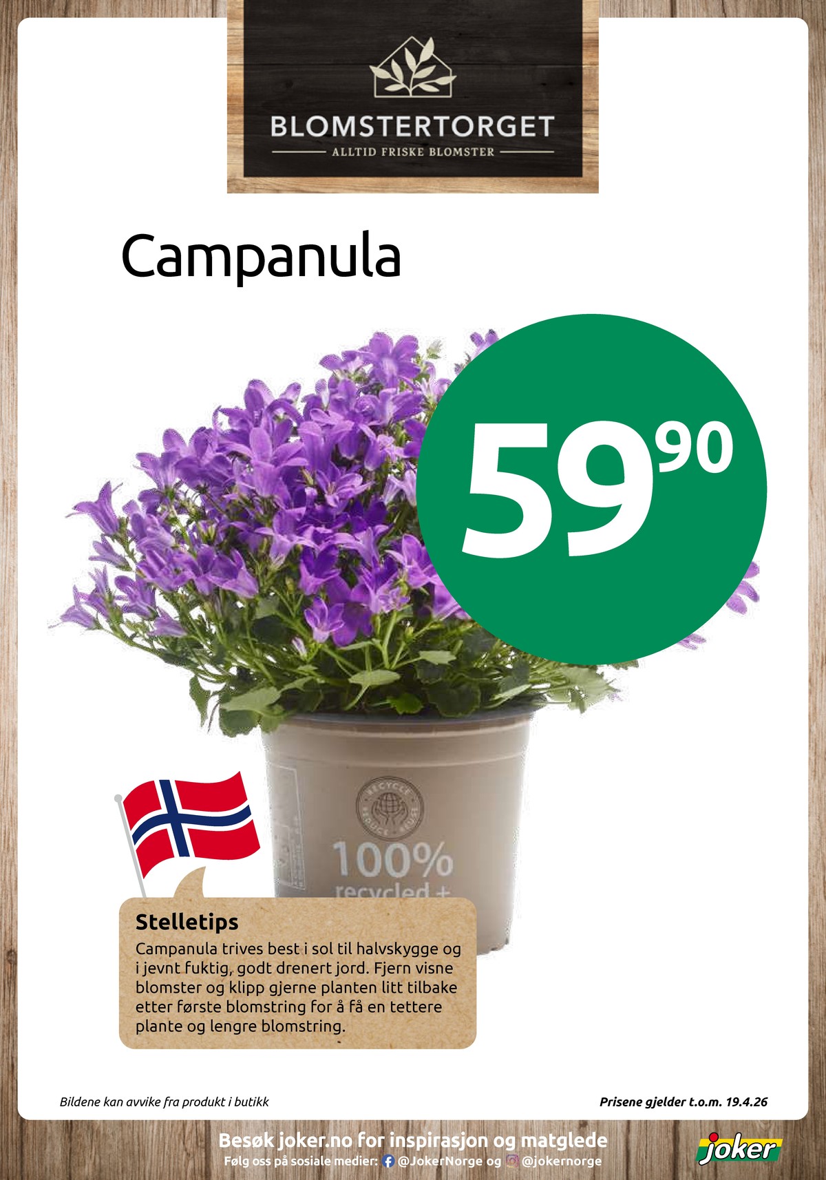 Se Joker kundeavis for uke 15 på Tilbudsuken.no. Se gode tilbud på mange varer, f.eks. plante ukjent eller andre varer. Les kundeavisen her! Side 10