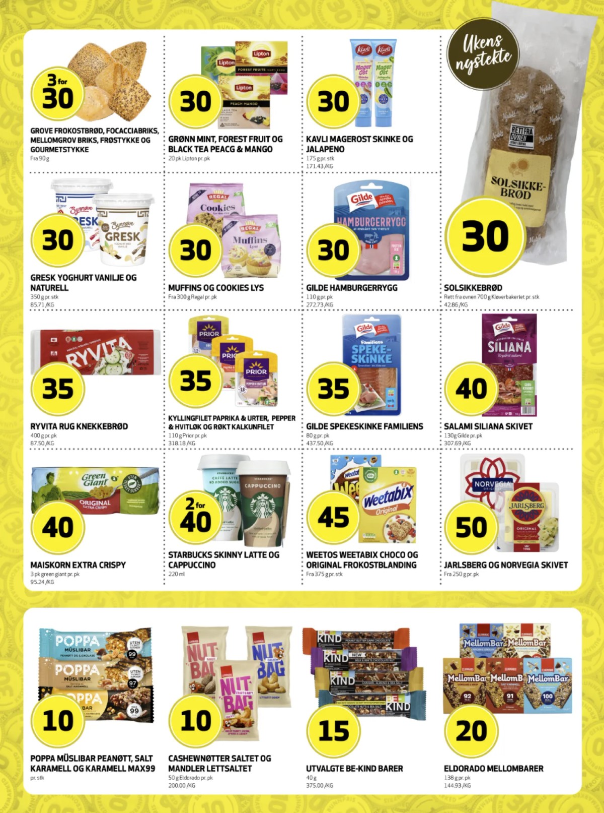 Se Bunnpris kundeavis for uke 15 på Tilbudsuken.no. Se gode tilbud på mange varer, f.eks. butiksbagt brød ukjent eller teposer lipton. Les kundeavisen her! Side 17