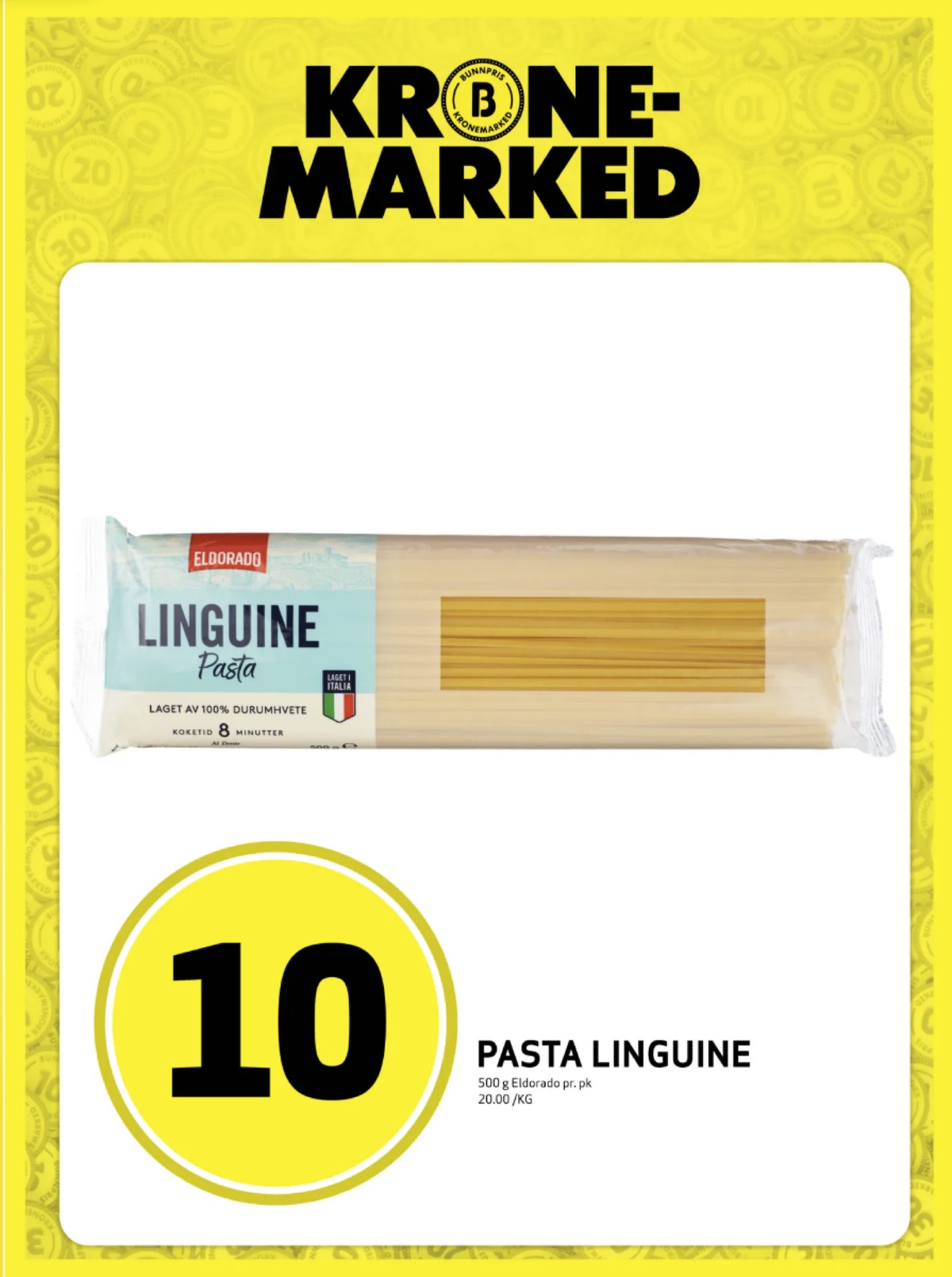 Se Bunnpris kundeavis for uke 15 på Tilbudsuken.no. Se gode tilbud på mange varer, f.eks. linguine pasta eldorado eller andre varer. Les kundeavisen her! Side 3