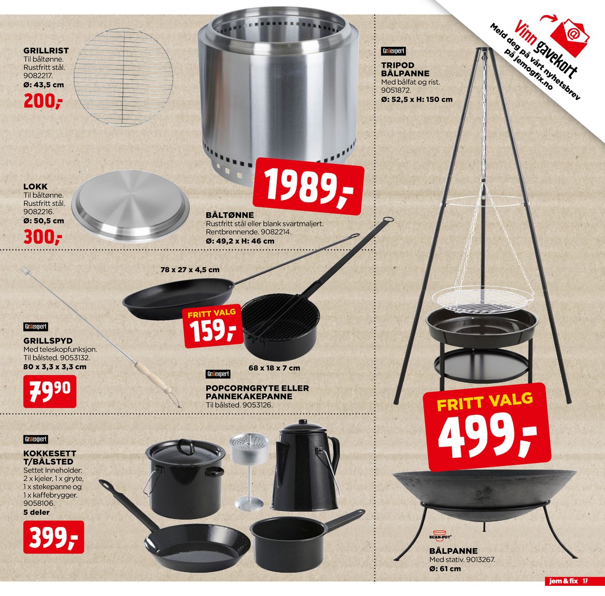 Se Jem & Fix kundeavis for uge 15 på Tilbudsuken.no. Se gode tilbud på mange varer. Les kundeavisen her! Side 17