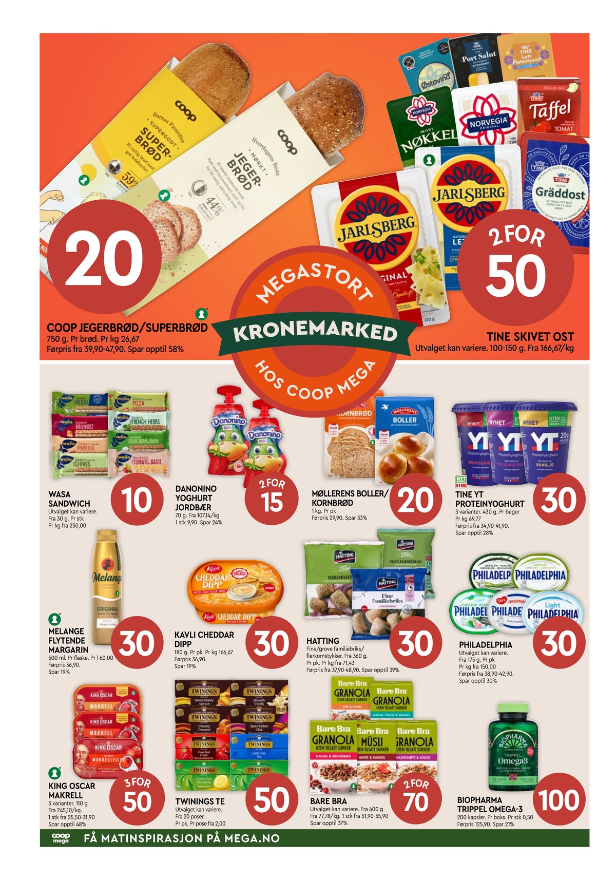Se Coop Mega kundeavis for uge 16 på Tilbudsuken.no. Se gode tilbud på mange varer. Les kundeavisen her! Side 4