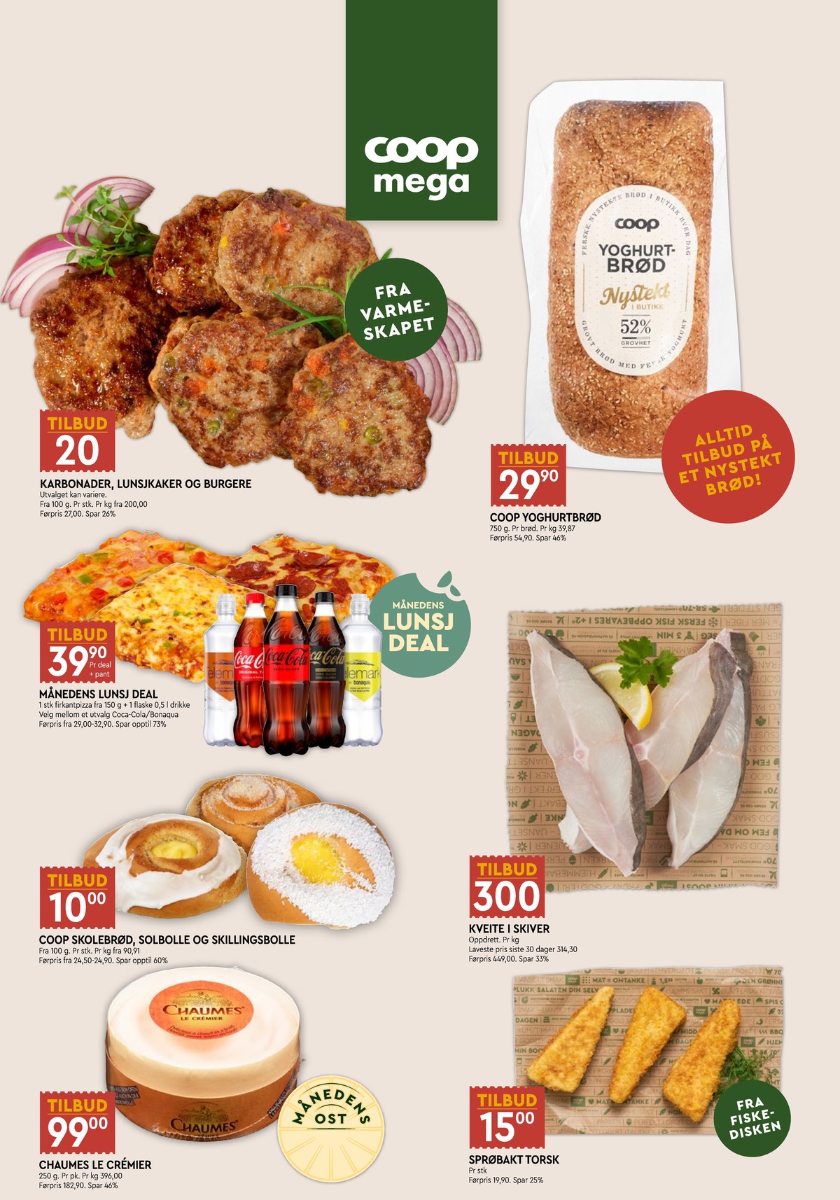 Se Coop Mega kundeavis for uge 16 på Tilbudsuken.no. Se gode tilbud på mange varer. Les kundeavisen her! Side 10
