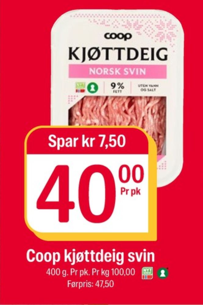 Coop, Kjøttdeig