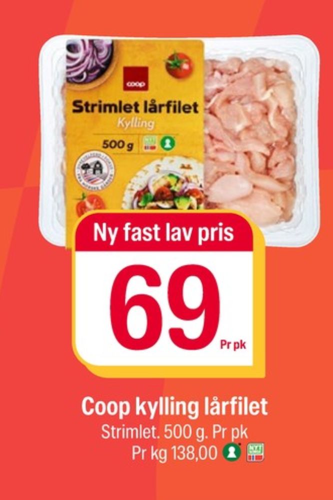 Coop, Strimlet lårfilet