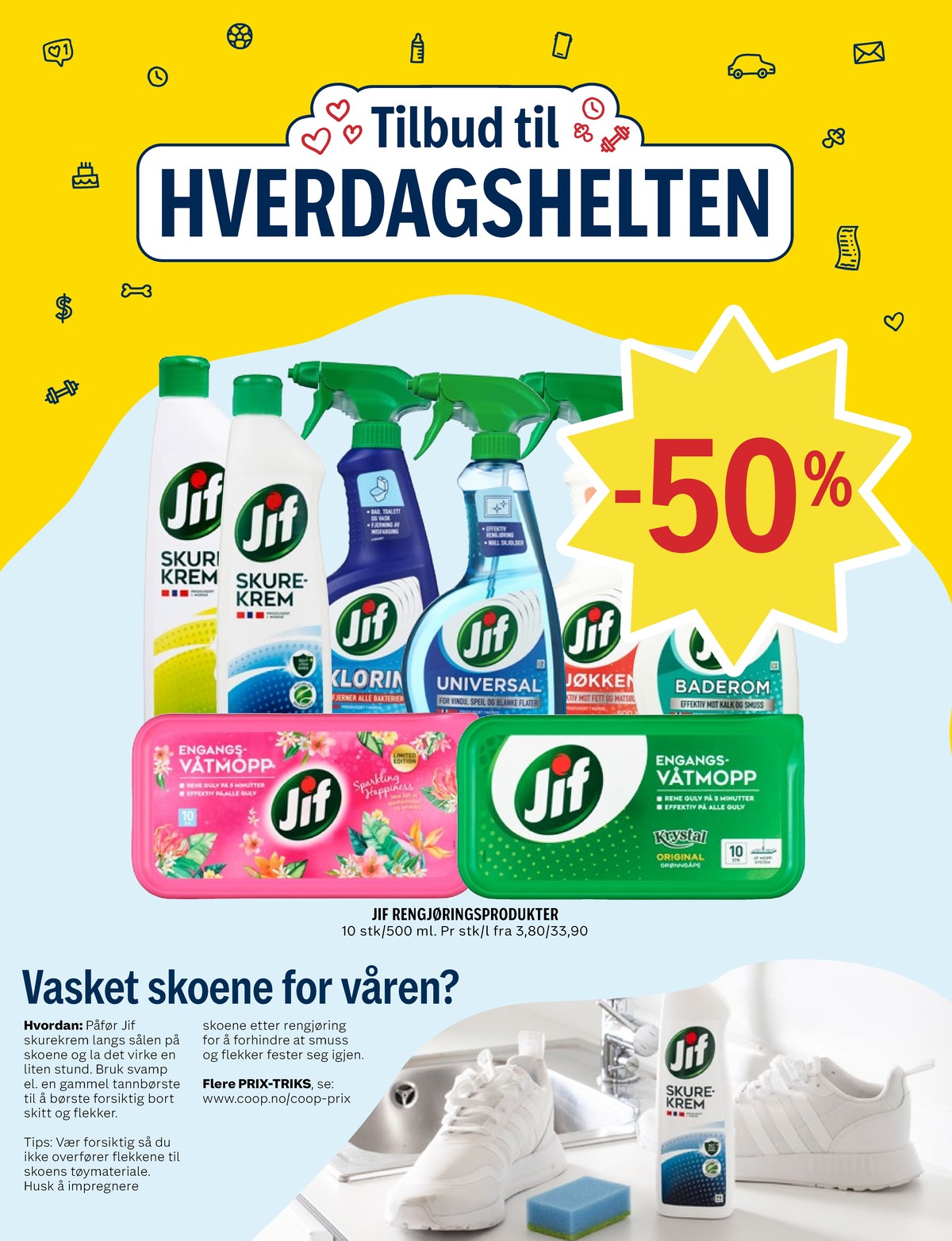 Se Coop Prix kundeavis for uke 16 på Tilbudsuken.no. Se gode tilbud på mange varer, f.eks. rengjøringsmiddel jif eller skurekrem jif. Les kundeavisen her! Side 18