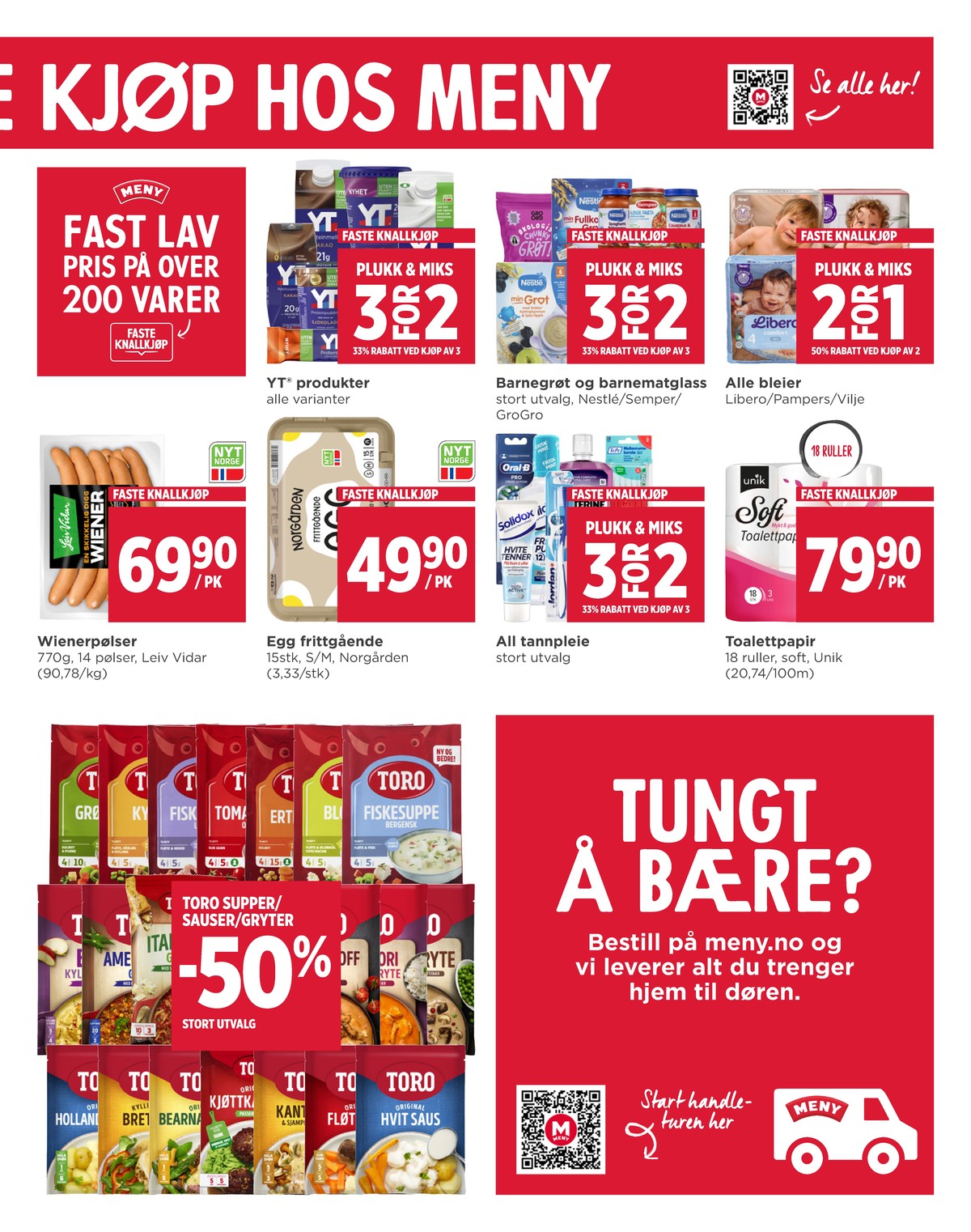 Se Meny kundeavis for uge 16 på Tilbudsuken.no. Se gode tilbud på mange varer. Les kundeavisen her! Side 3