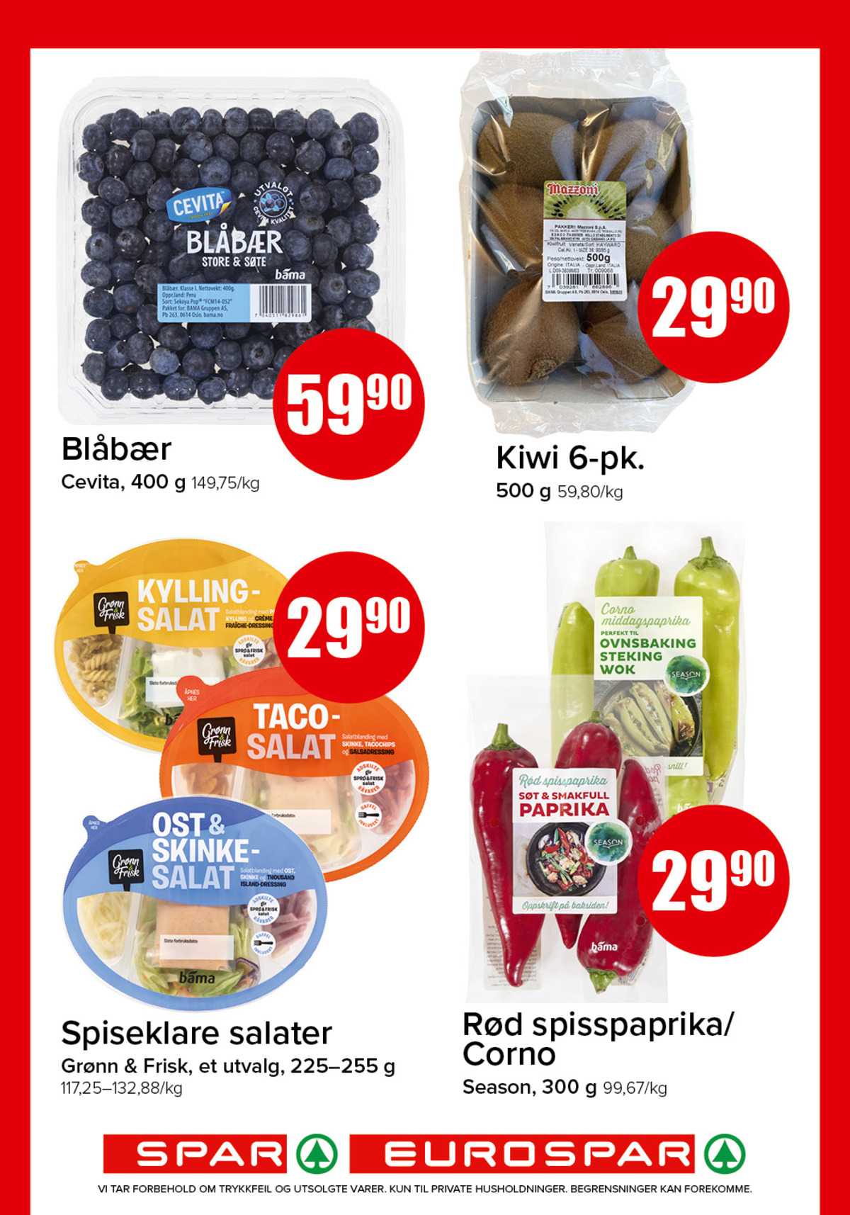 Se Spar - Eurospar kundeavis for uke 16 på Tilbudsuken.no. Se gode tilbud på mange varer, f.eks. blåbær cevita eller paprika season. Les kundeavisen her! Side 6