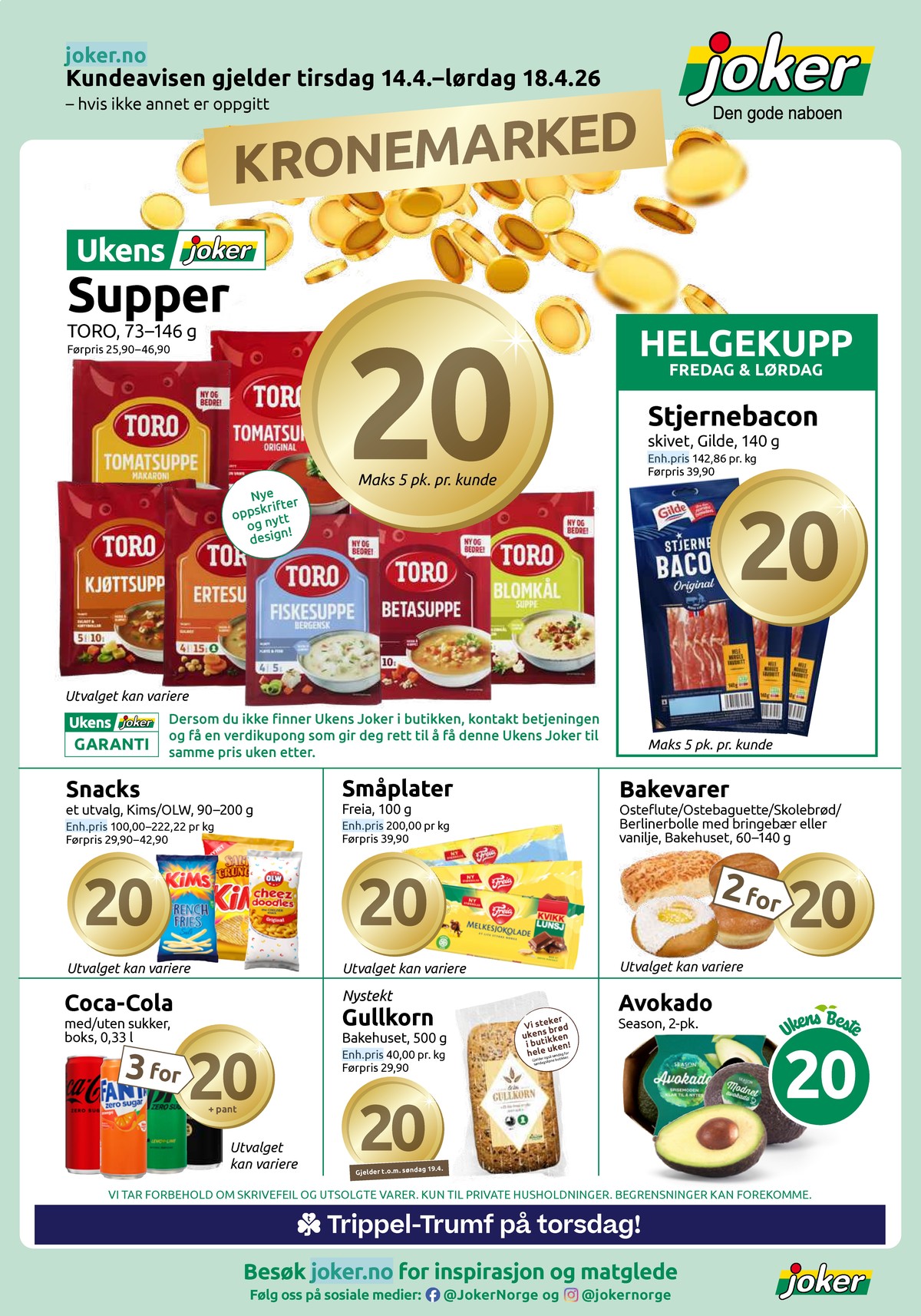 Se Joker kundeavis for uge 16 på Tilbudsuken.no. Se gode tilbud på mange varer. Les kundeavisen her! Side 1