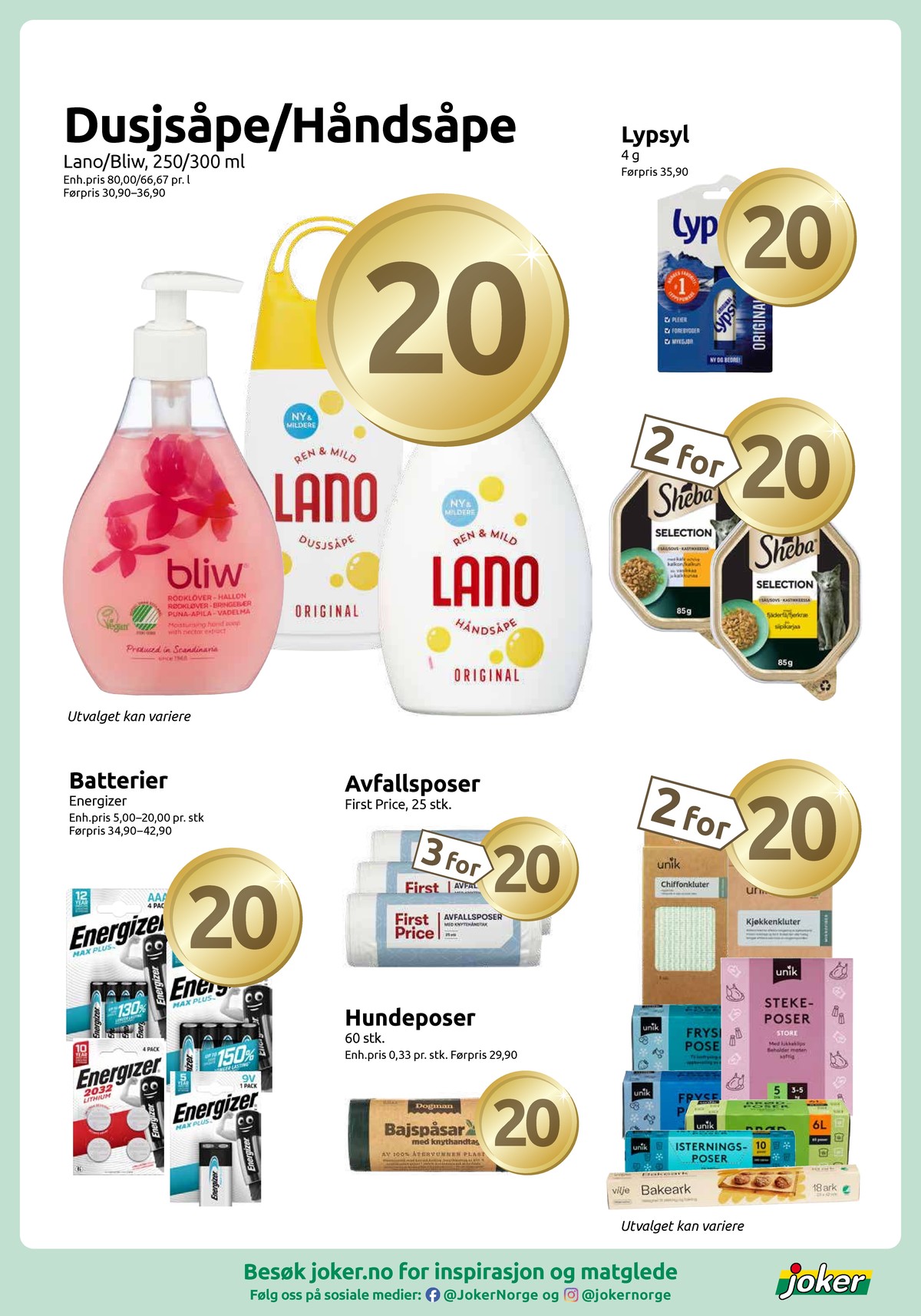 Se Joker kundeavis for uge 16 på Tilbudsuken.no. Se gode tilbud på mange varer. Les kundeavisen her! Side 12