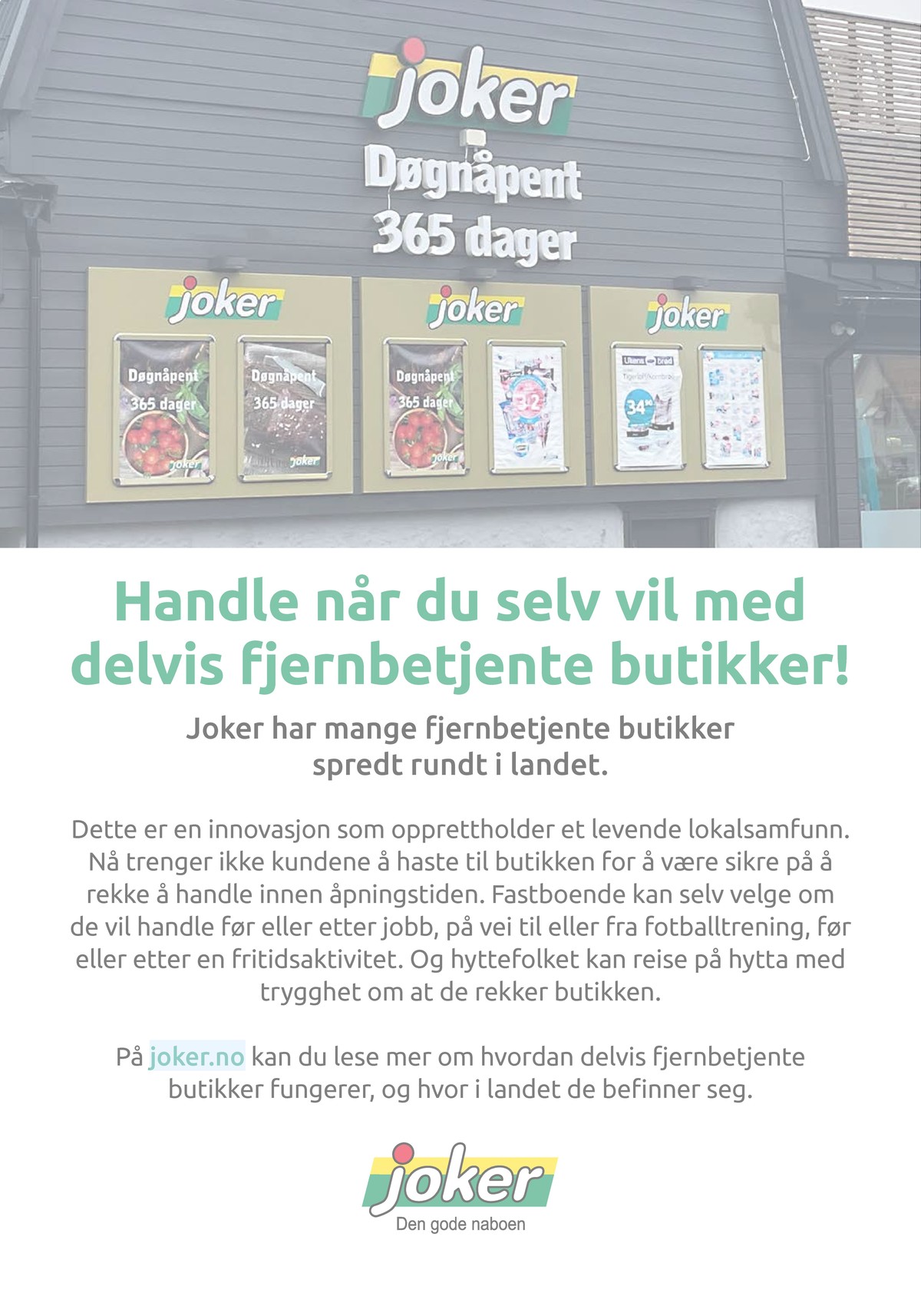 Se Joker kundeavis for uge 16 på Tilbudsuken.no. Se gode tilbud på mange varer. Les kundeavisen her! Side 29